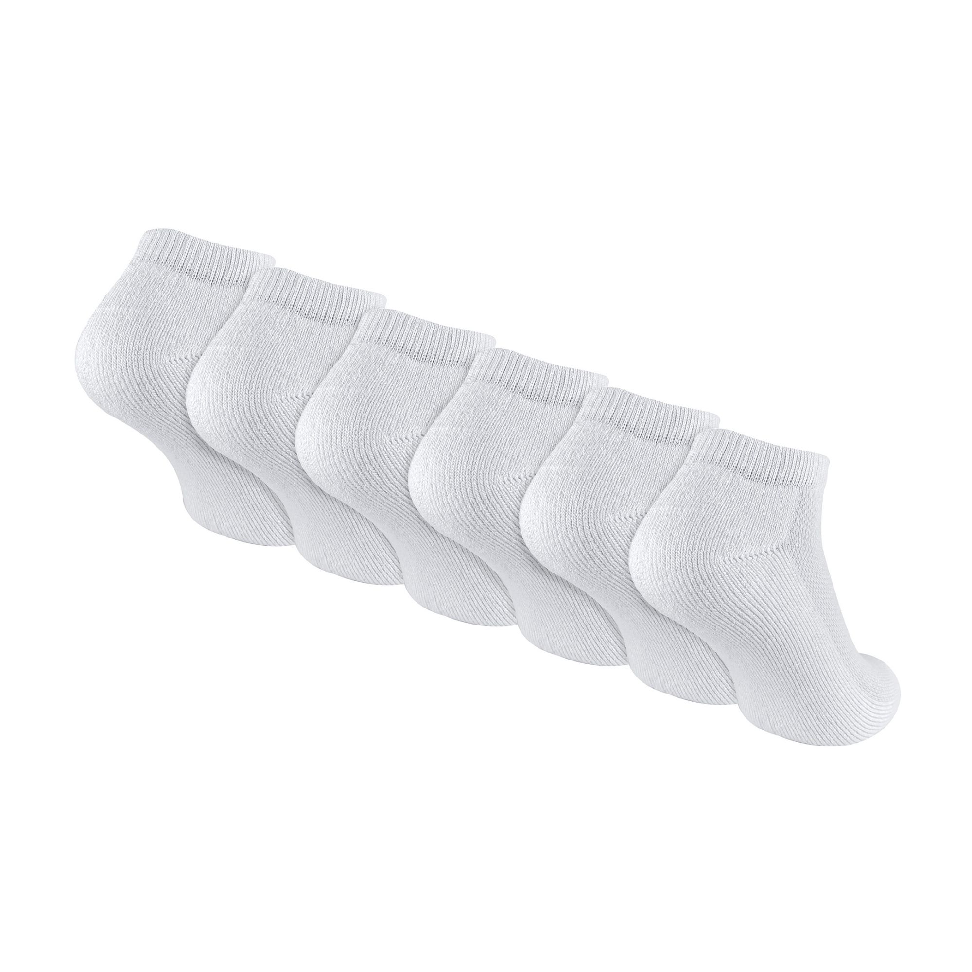 6 Pack Kids White Socks | Sock Snob | Bamboo Trainer Socks for Boys and Girls - Picture 2 of 4
