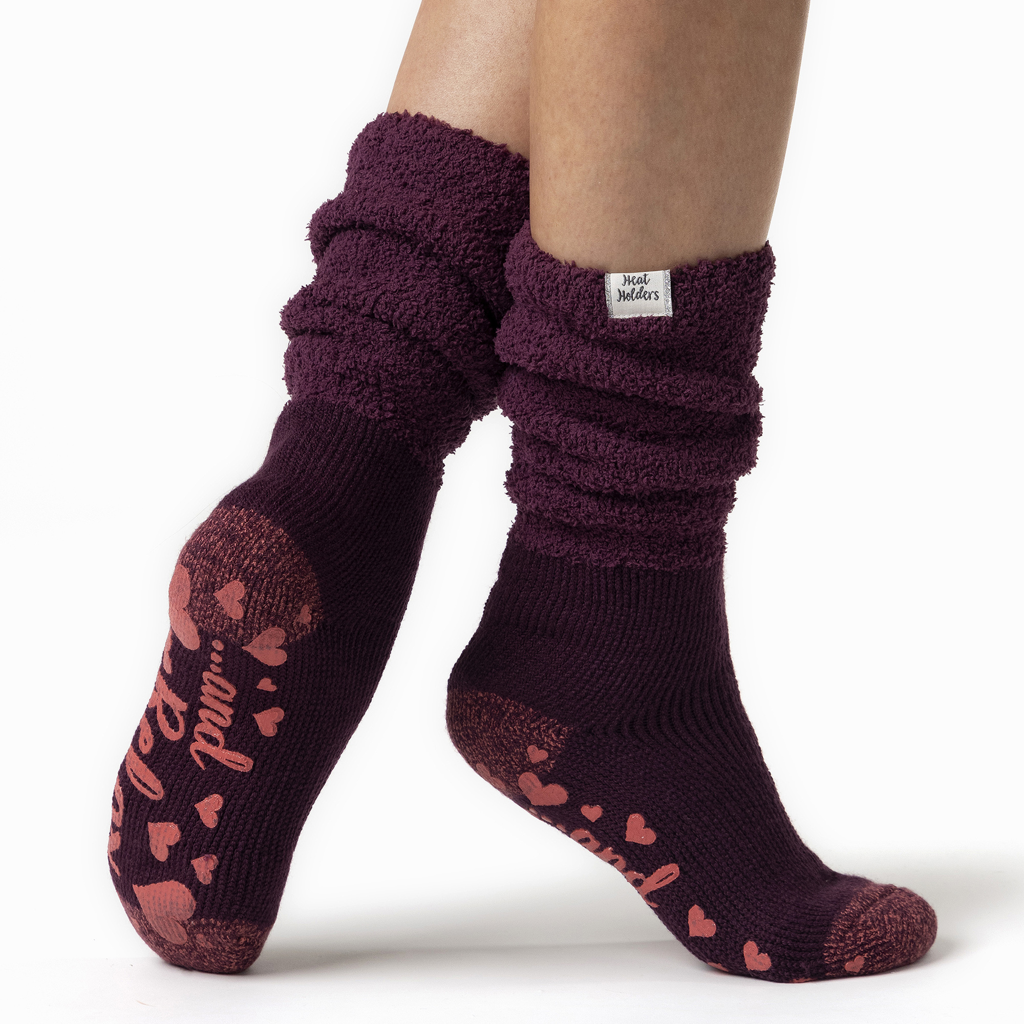 Ladies Fluffy Slouch Top Non Slip Thermal Bed Socks - Picture 11 of 21
