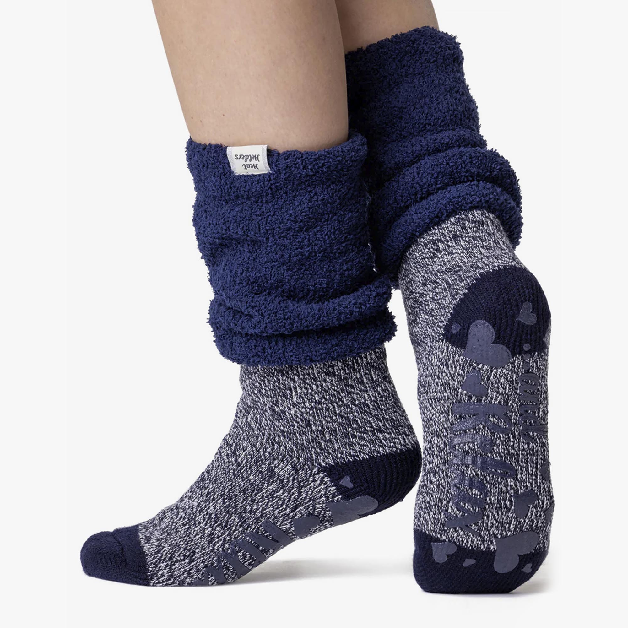 Ladies Fluffy Slouch Top Non Slip Thermal Bed Socks - Picture 21 of 21