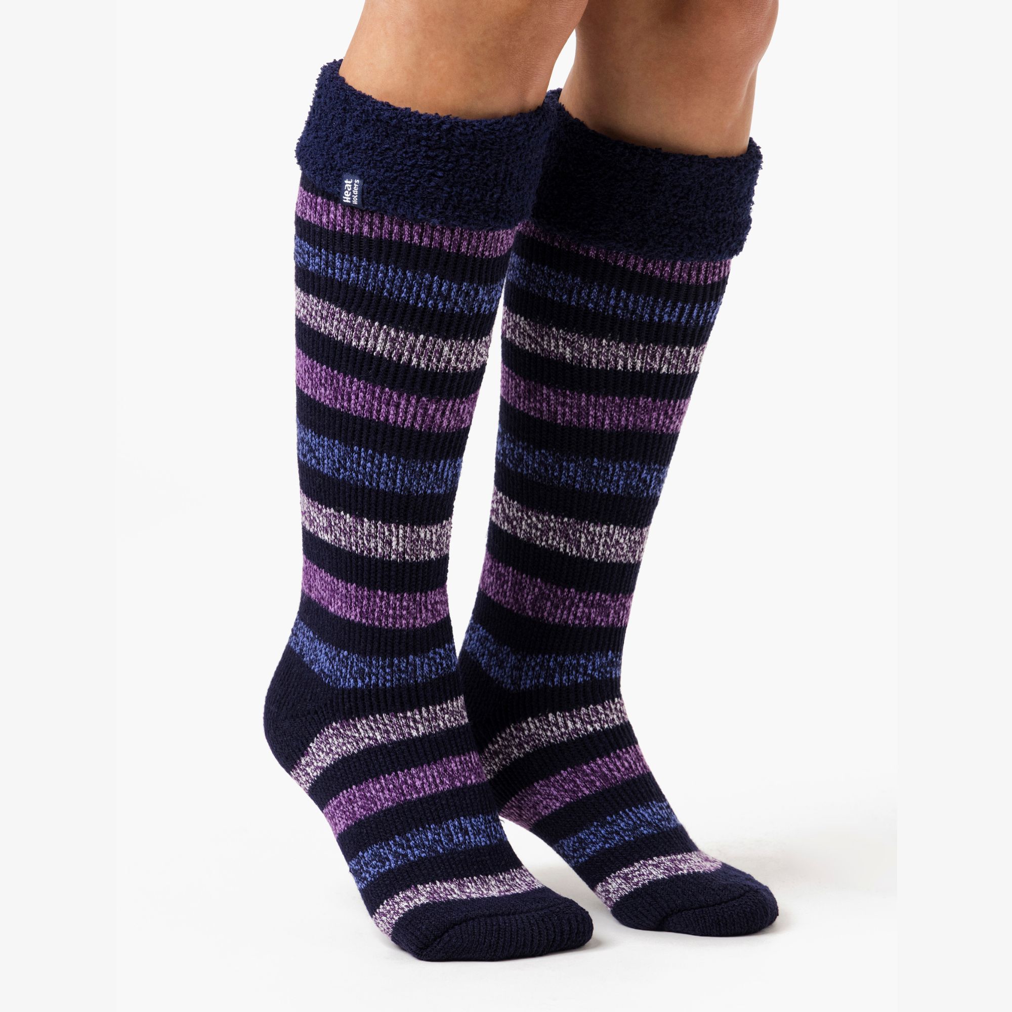 Ladies Striped Wellington Boot Socks