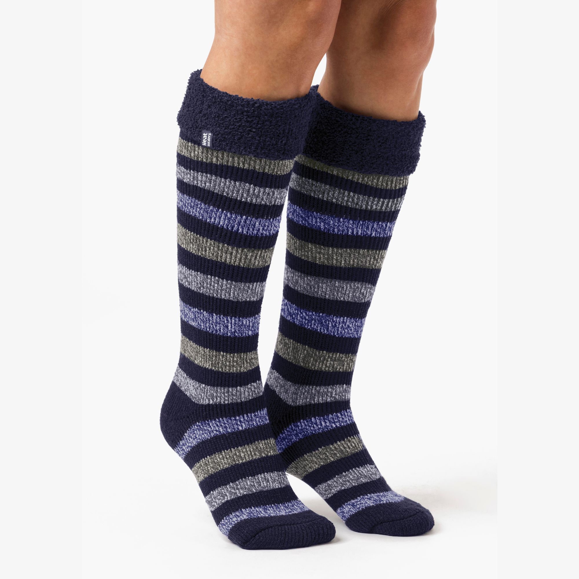 Ladies Striped Wellington Boot Socks