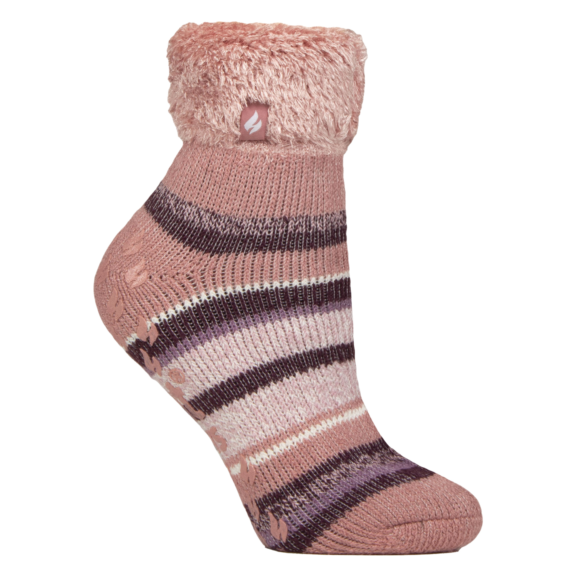 Ladies Soft Stripe Lounge Socks for Winter