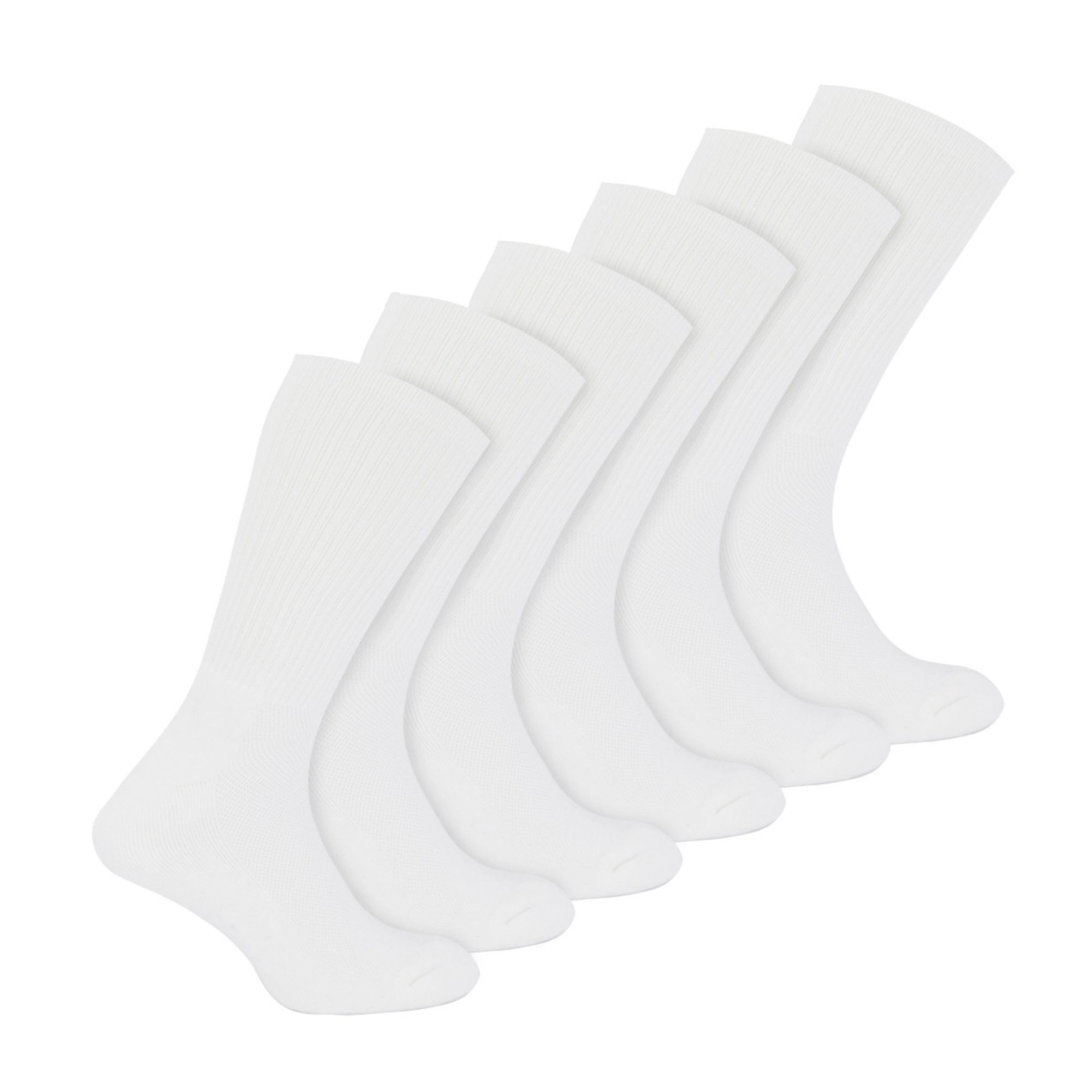 6 Pack Boys Bamboo Sport Socks | Sock Snob | Breathable Crew Kids White PE Socks - Picture 2 of 4