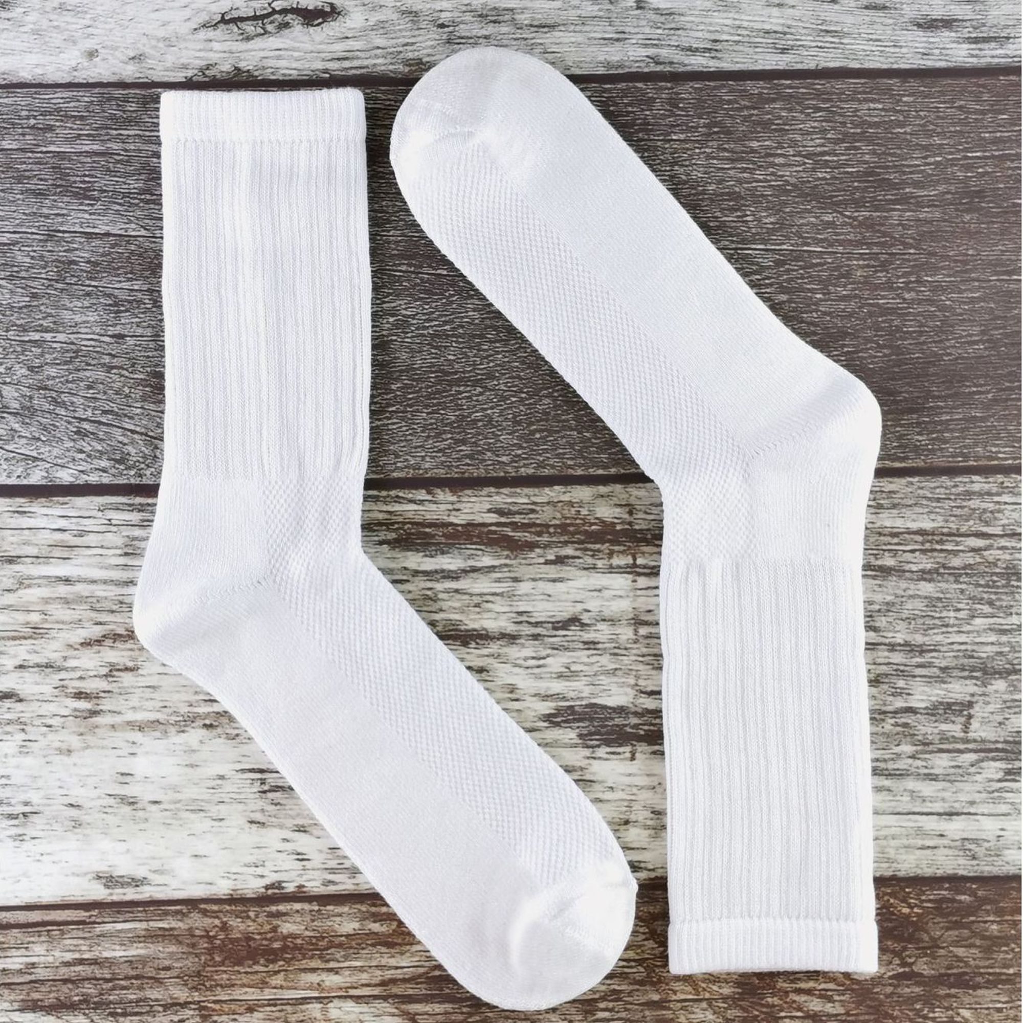 6 Pack Boys Bamboo Sport Socks | Sock Snob | Breathable Crew Kids White PE Socks - Picture 4 of 4