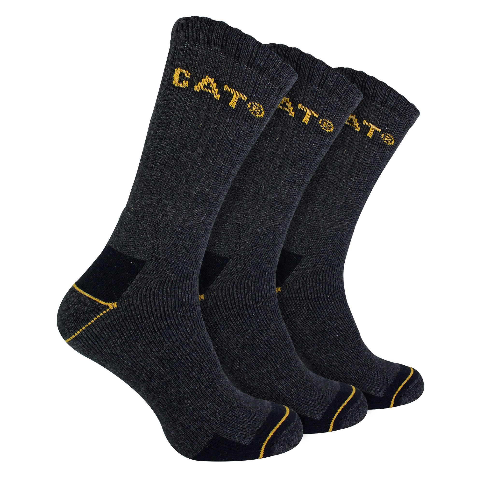 Mens 3 Pack Real Work Socks with Cushioned Heel & Toe - Picture 2 of 11
