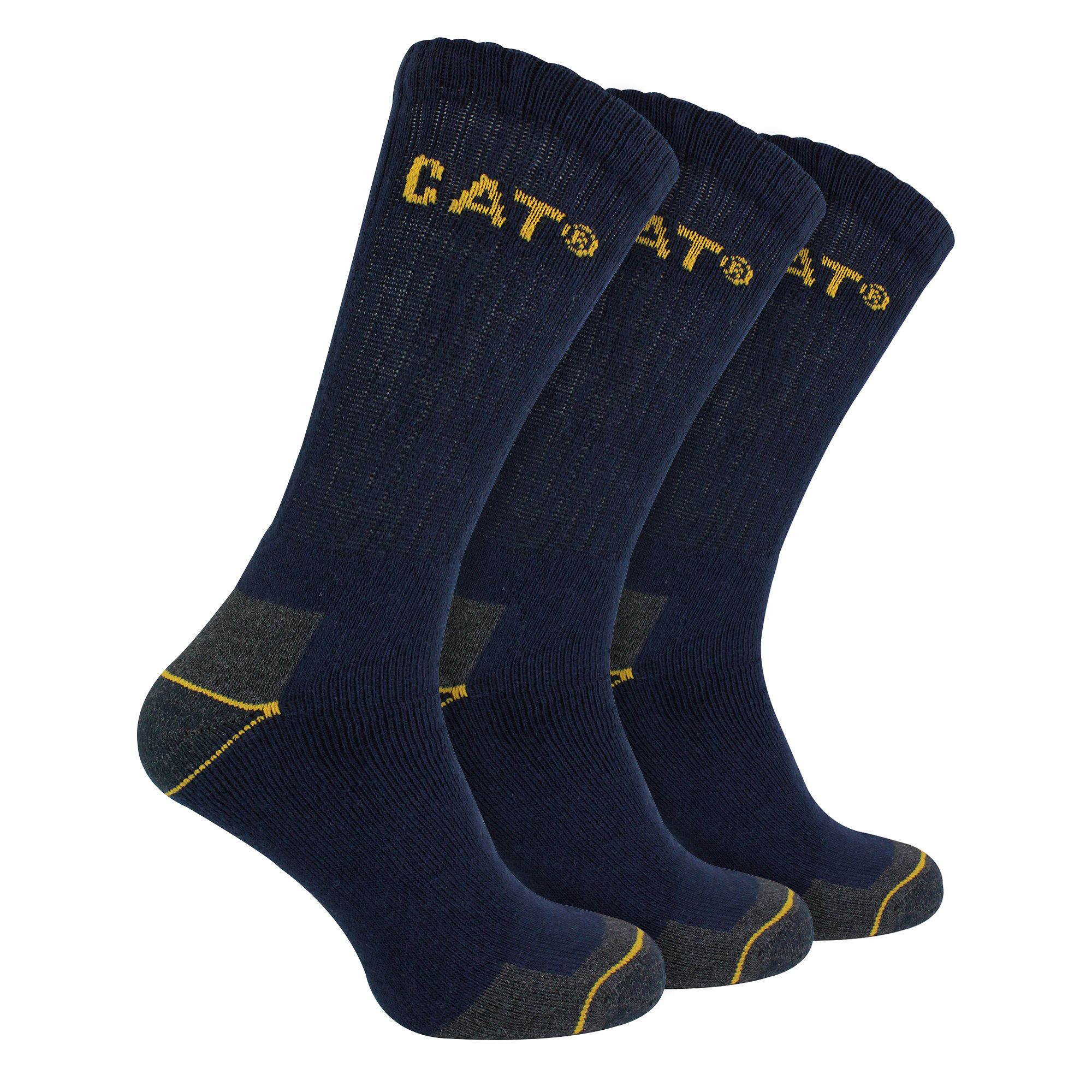 Mens 3 Pack Real Work Socks with Cushioned Heel & Toe - Picture 7 of 11