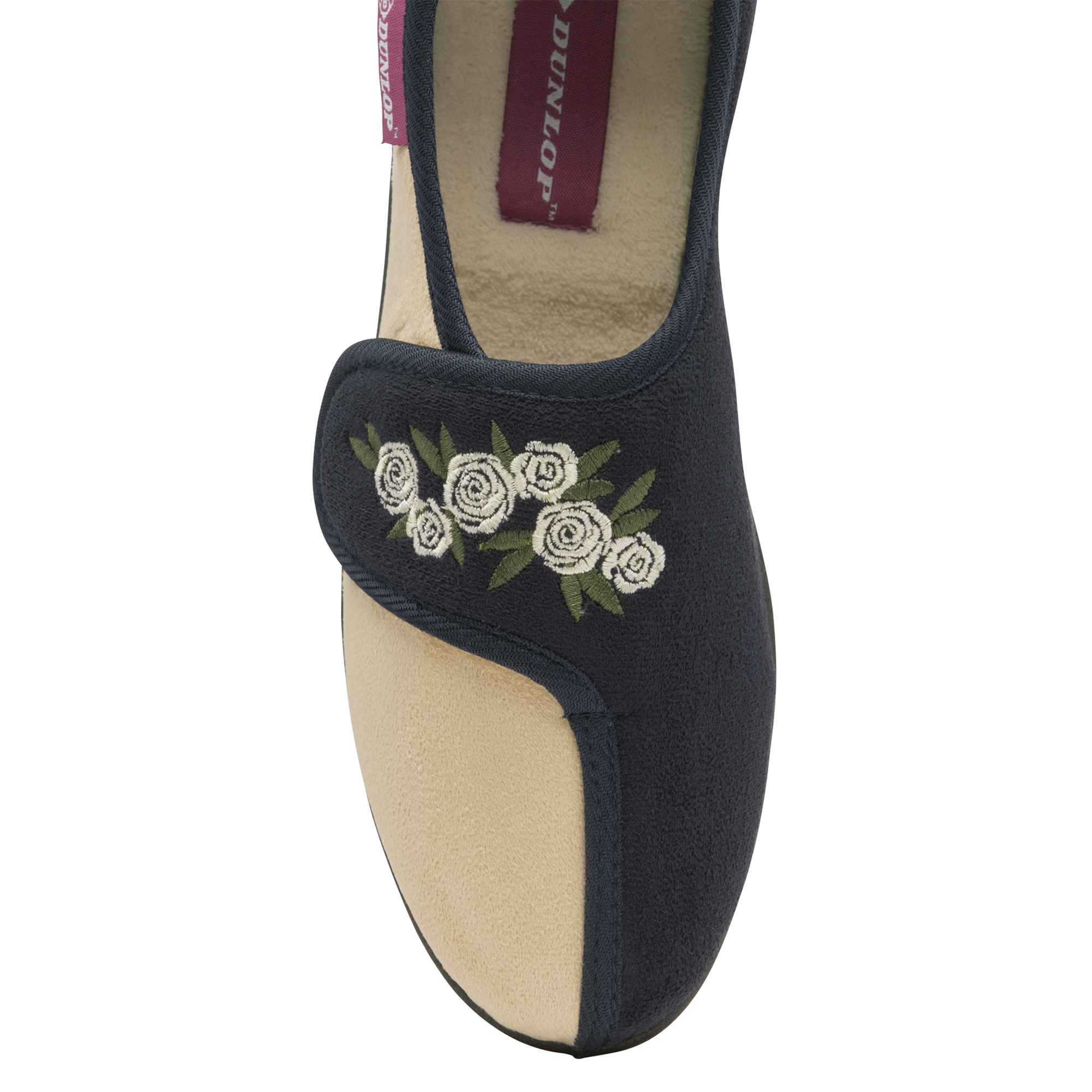 Ladies Adjustable Wide Fit Floral Slippers - Picture 11 of 11