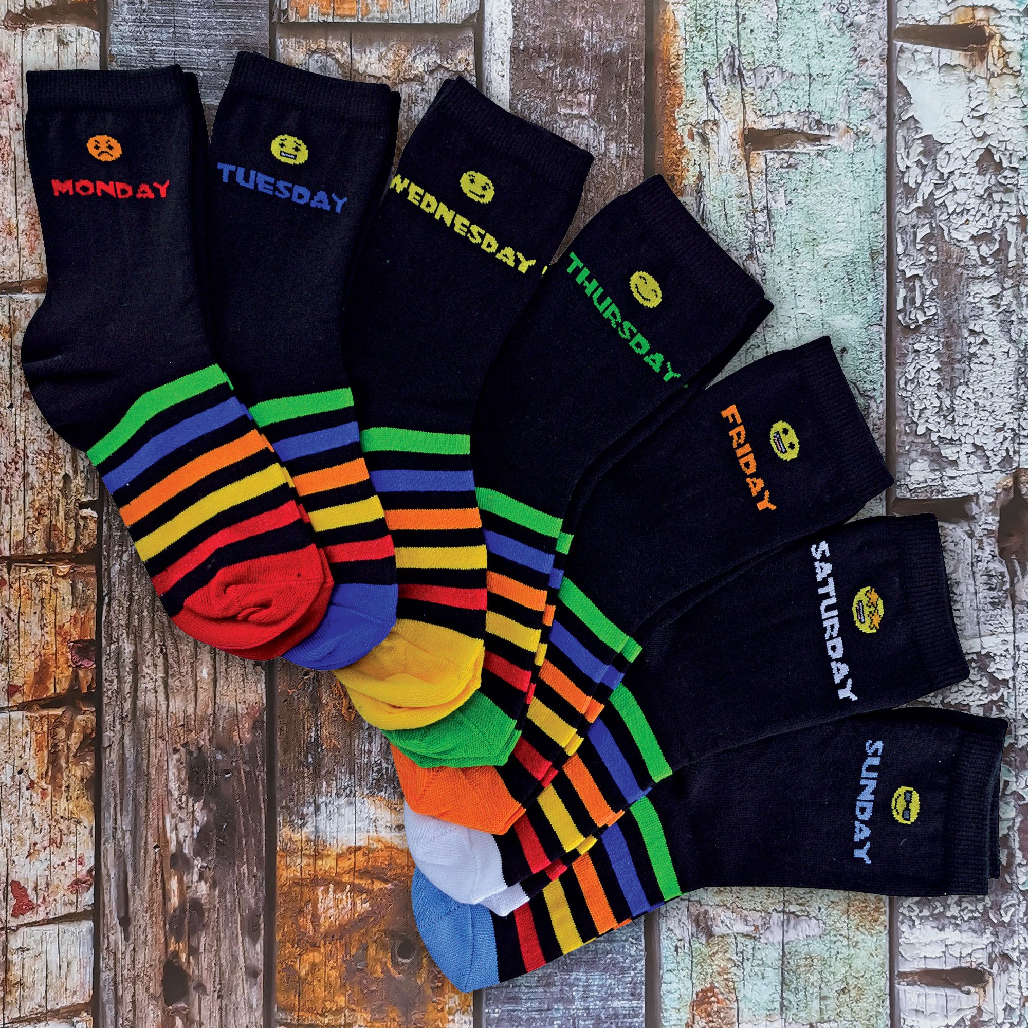 Calcetín Snob - Pack de 7 calcetines entre semana niños | Calcetines escolares niñas y niños - Imagen 9 de 11