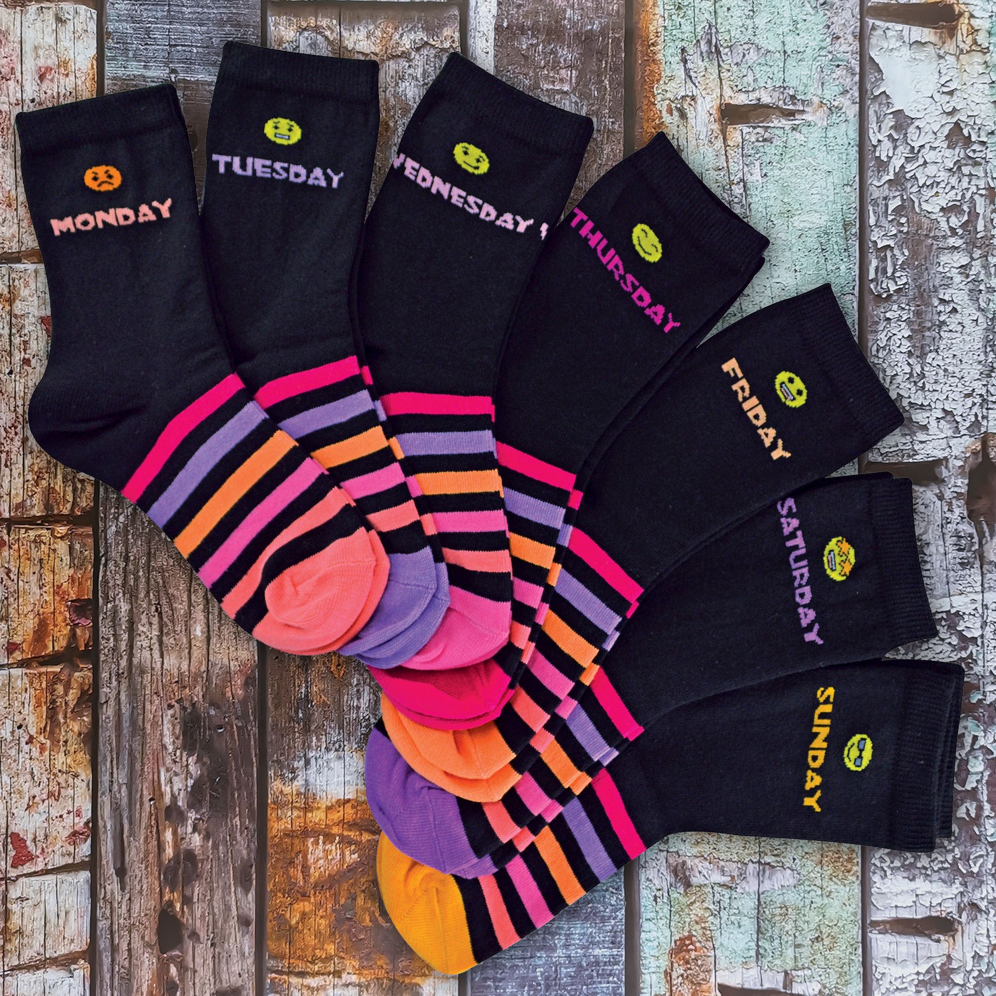 Calcetín Snob - Pack de 7 calcetines entre semana niños | Calcetines escolares niñas y niños - Imagen 10 de 11