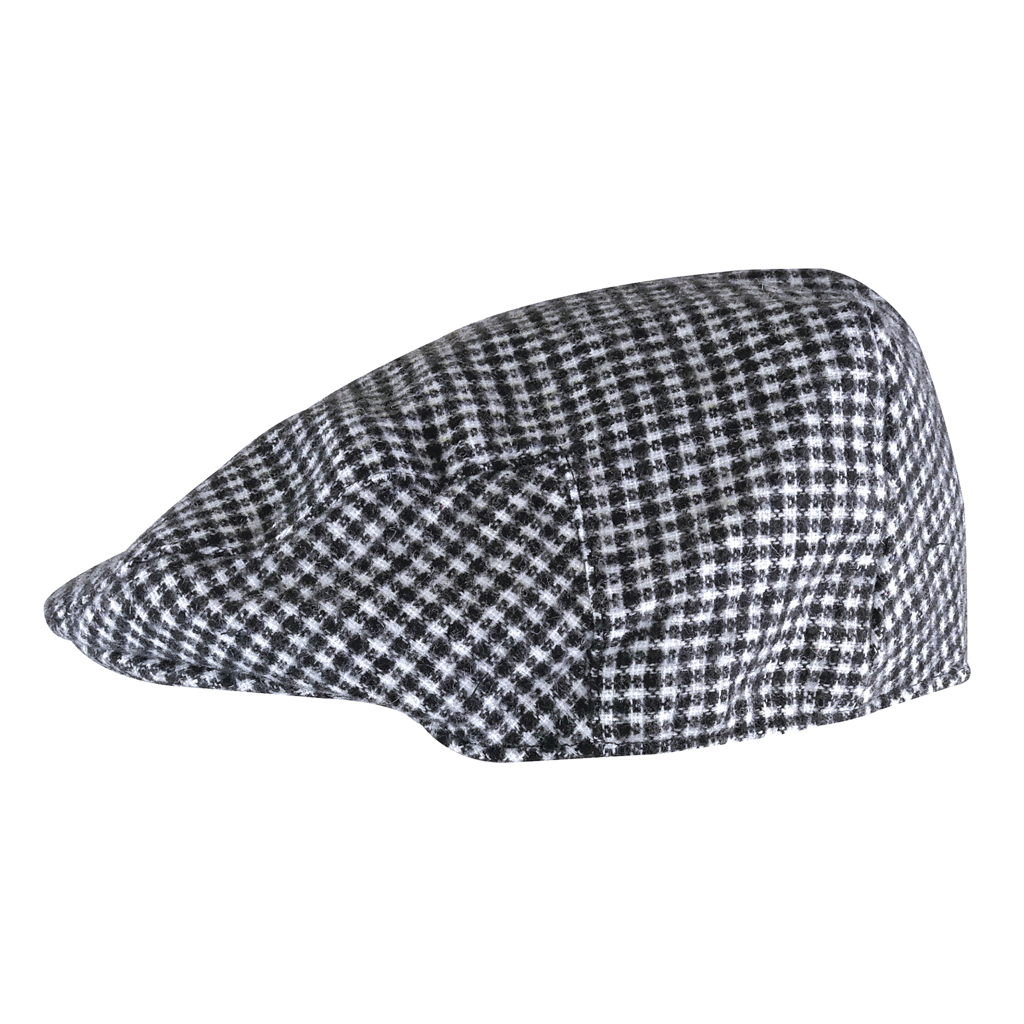 Casquette plate traditionnelle à carreaux en laine mélangée pour homme - Imagen 7 de 10