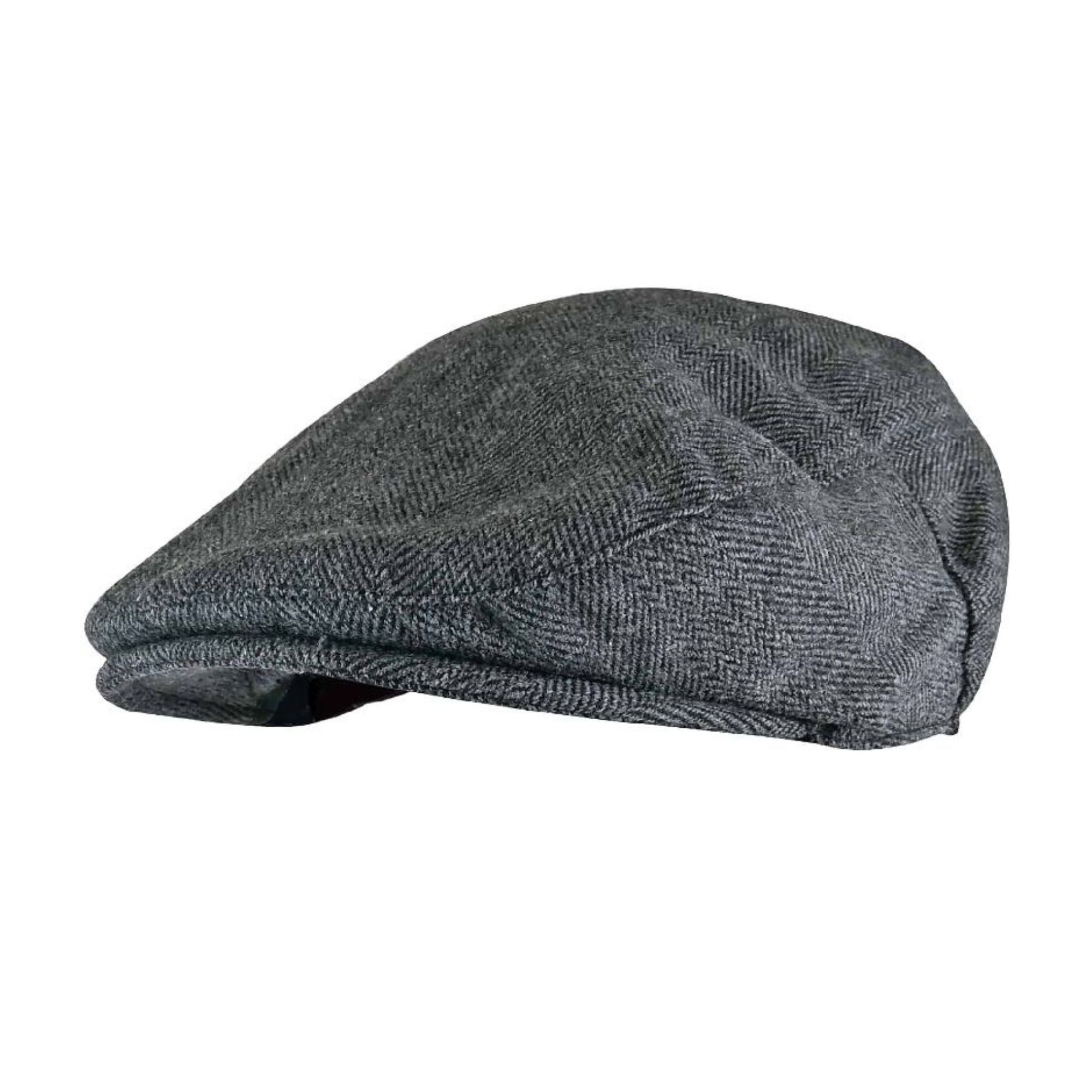 Casquette plate traditionnelle à carreaux en laine mélangée pour homme - Imagen 8 de 10