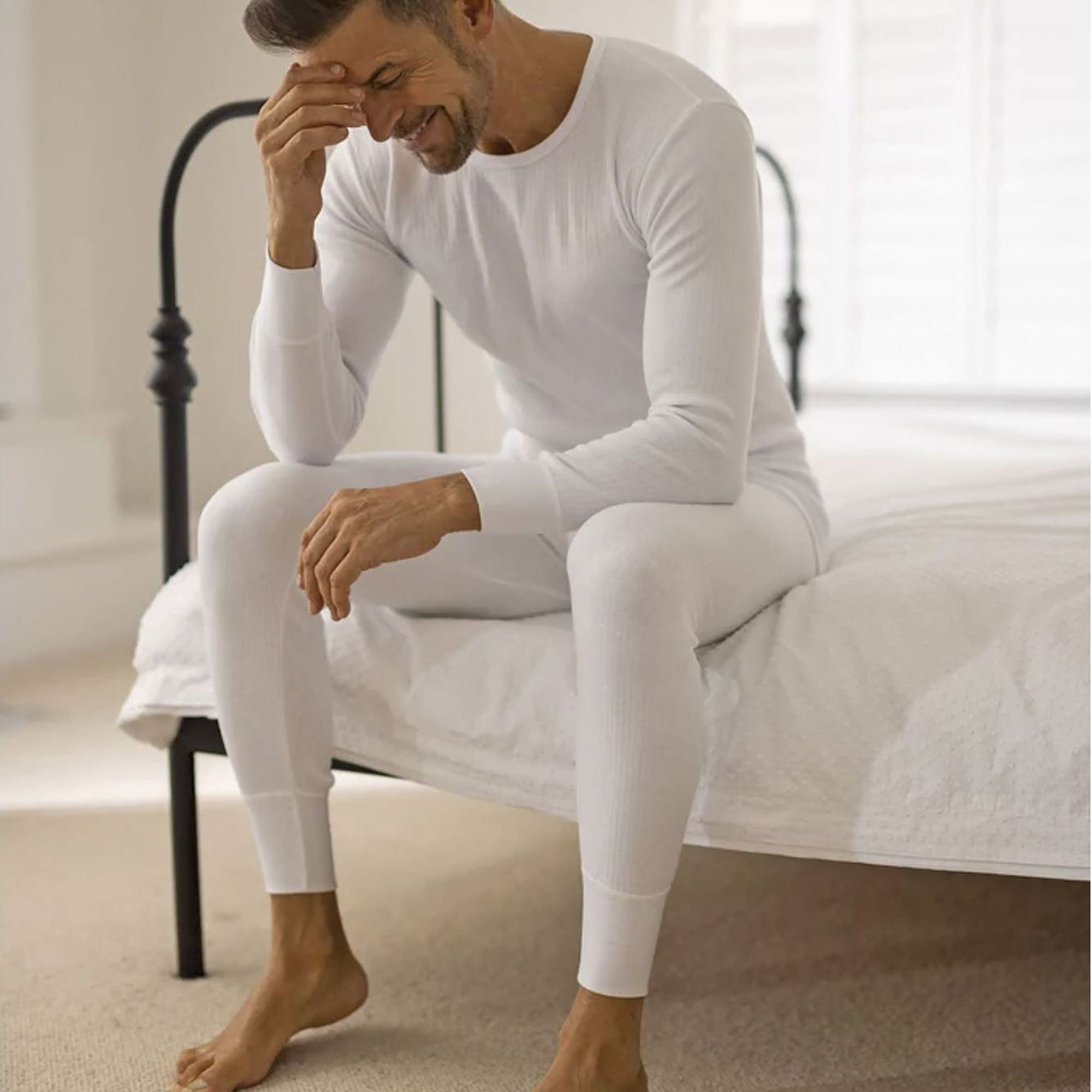 Winter Men's Thermal Underwear Set: Top and Long Johns - Picture 10 of 11