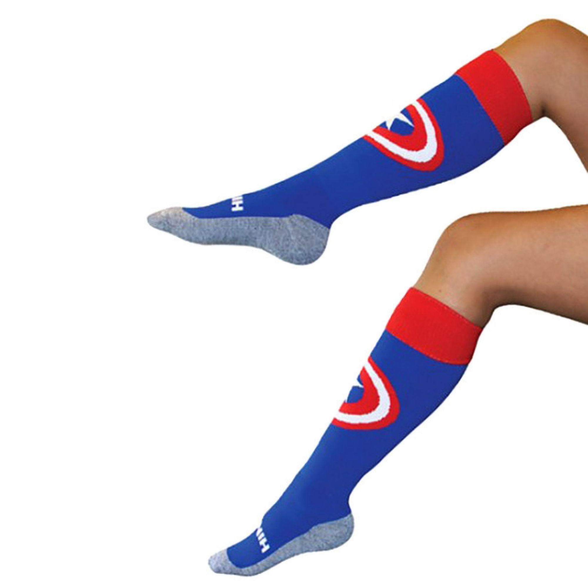 Hingly - Colorful Knee High Captain America Novelty Lacrosse / Hockey Socks - Picture 6 of 6