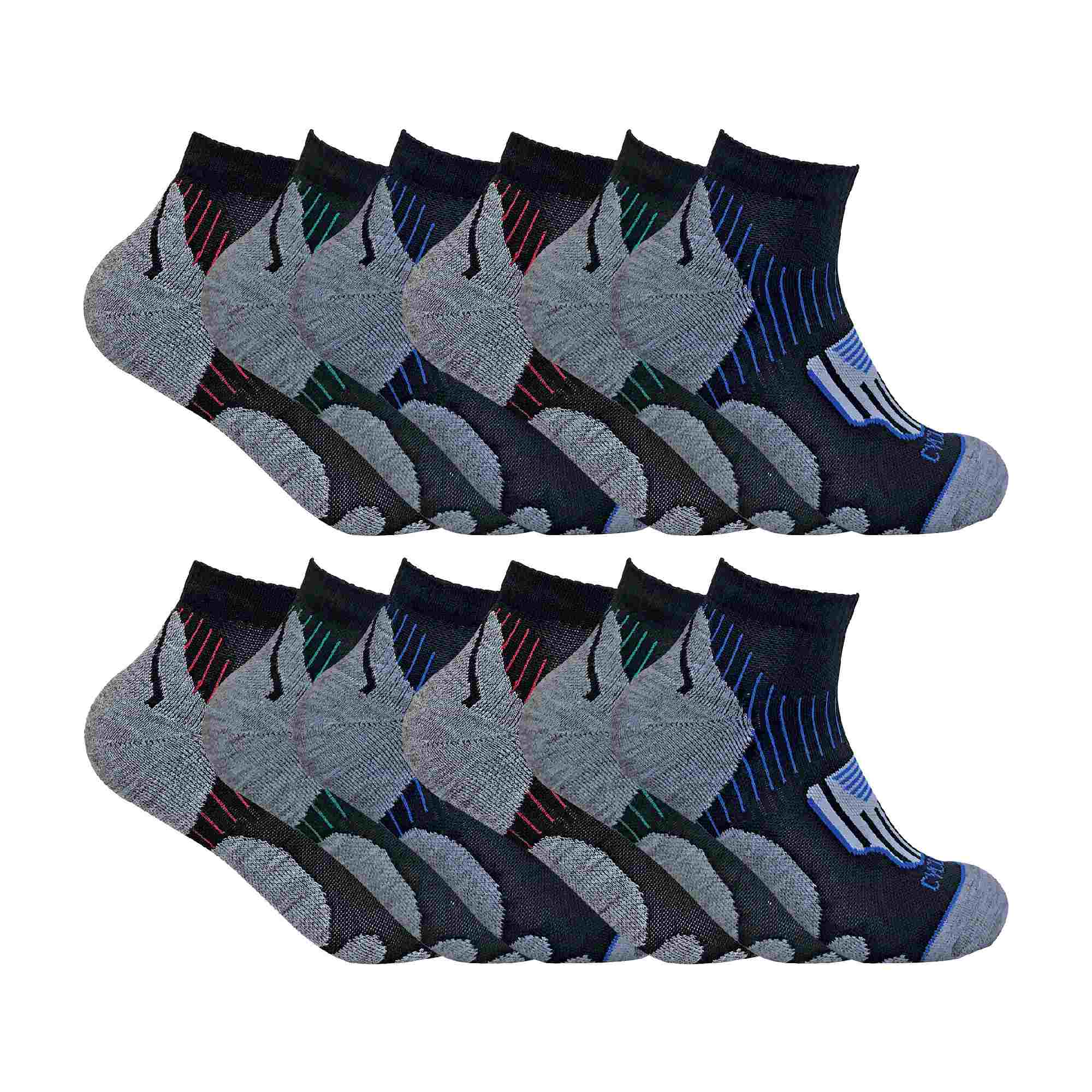 12er Pack Herren Fahrradsocken Kurz | Anti-Blasen Sports Socken | Sock Snob - Bild 2 von 6
