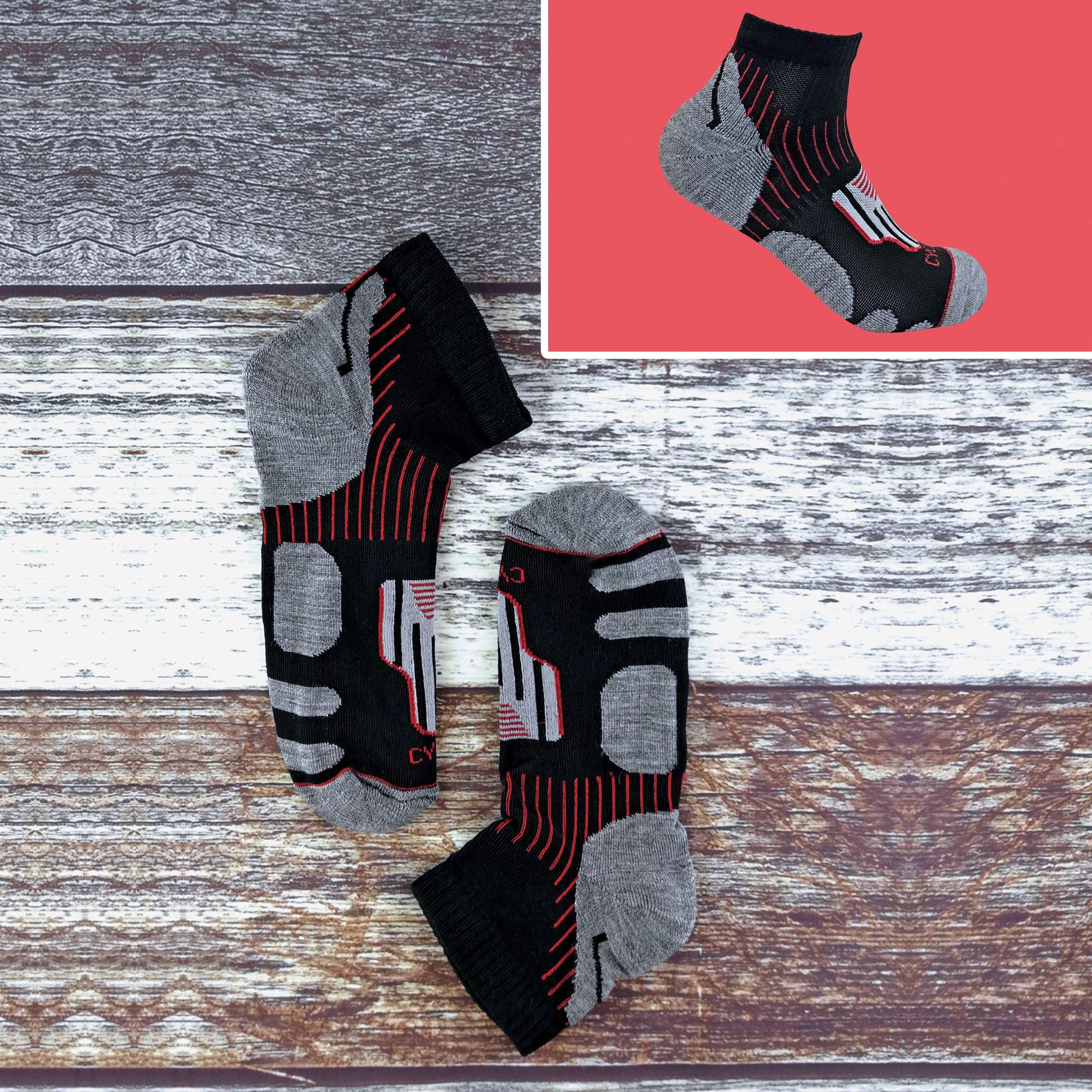 12er Pack Herren Fahrradsocken Kurz | Anti-Blasen Sports Socken | Sock Snob - Bild 6 von 6