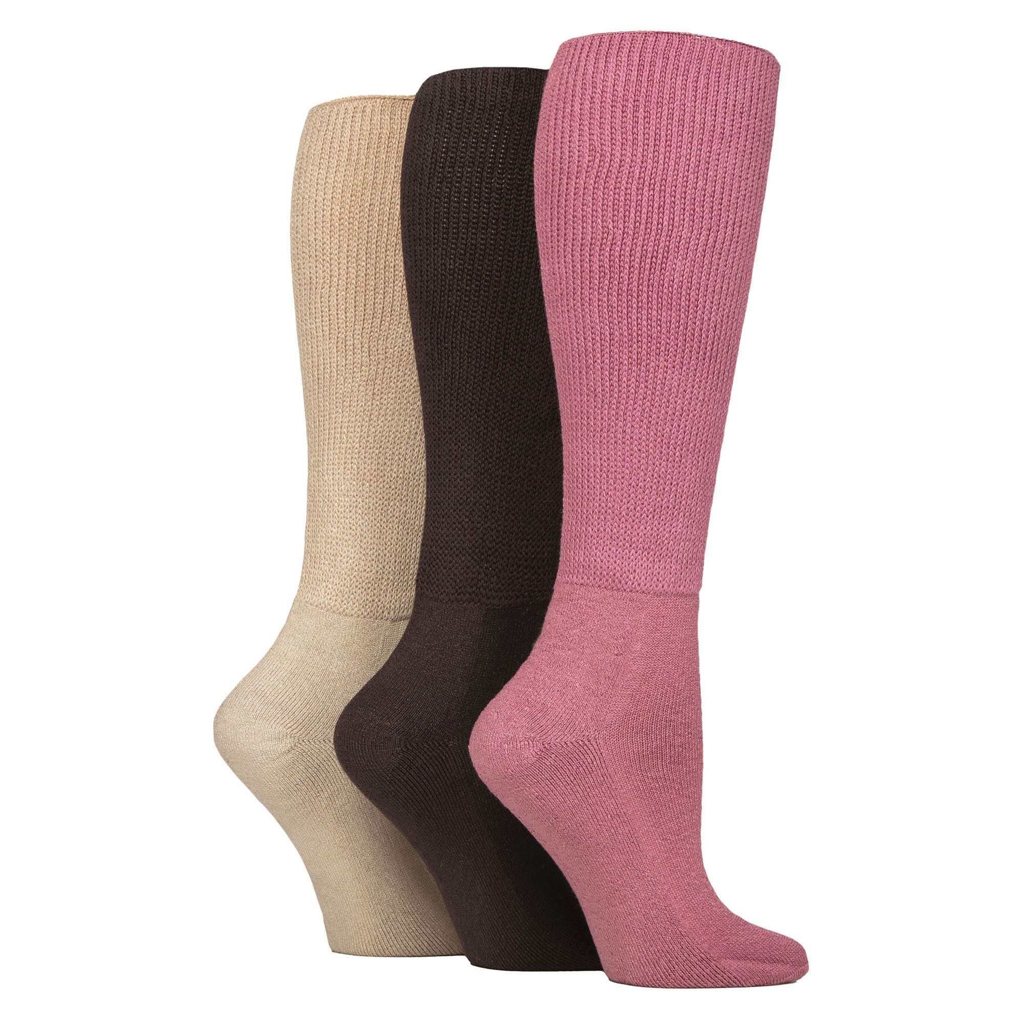 3er Pack Kniestrümpfe Diabetiker Socken Ohne Gummi für Geschwollene Füße | IOMI - Bild 7 von 26