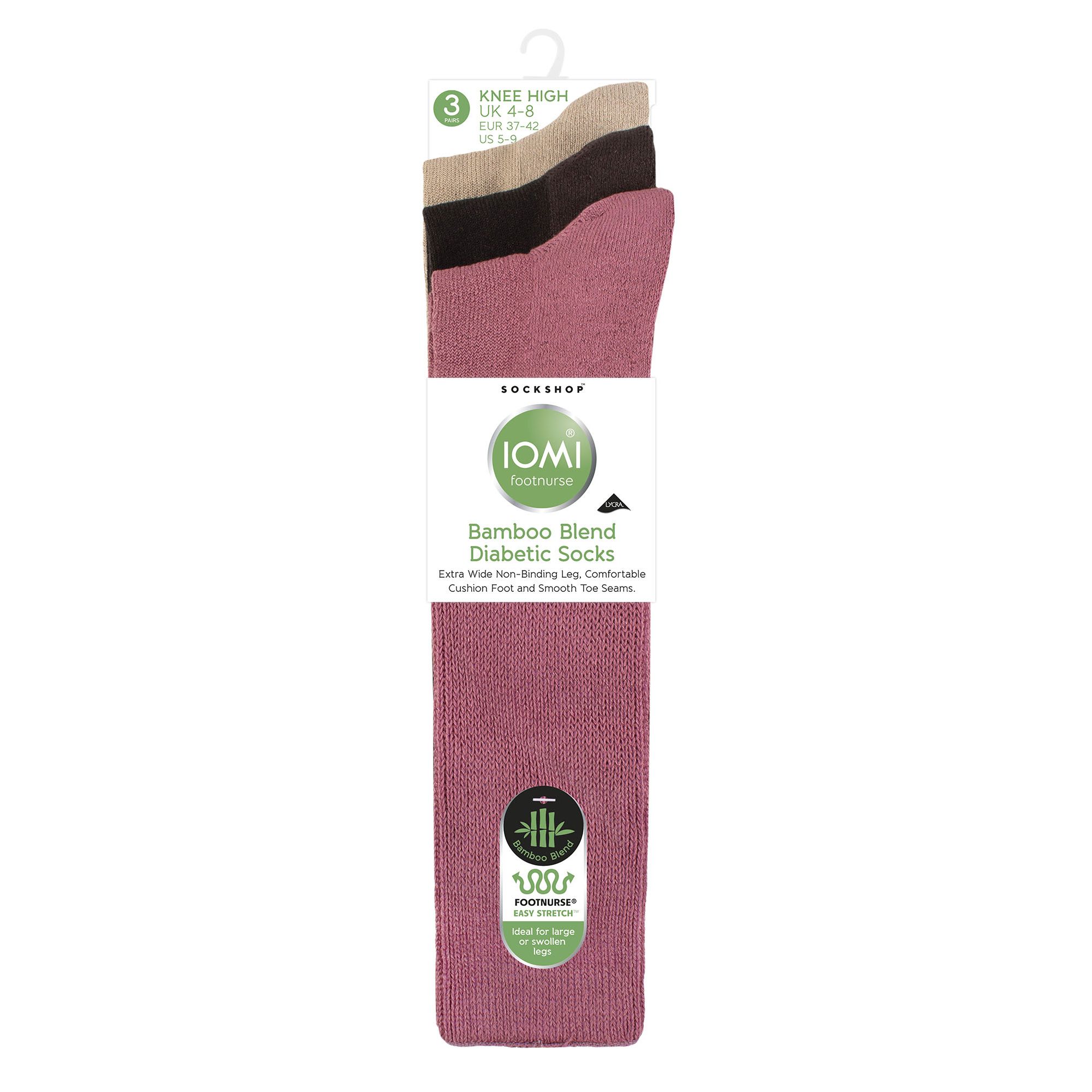 3er Pack Kniestrümpfe Diabetiker Socken Ohne Gummi für Geschwollene Füße | IOMI - Bild 8 von 26
