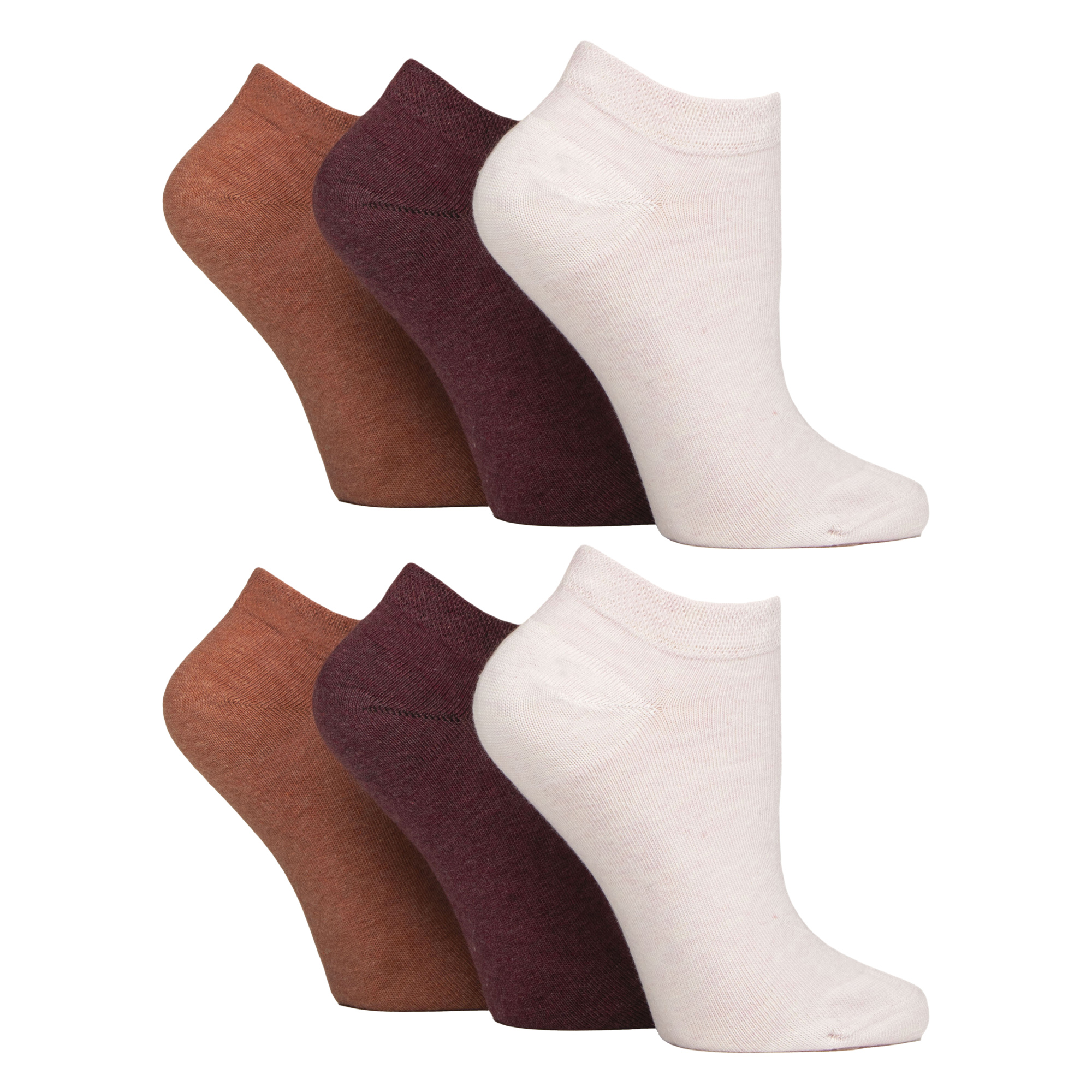6 Pack Womens Diabetic Trainer Socks | Extra Wide Socks for Swollen Feet