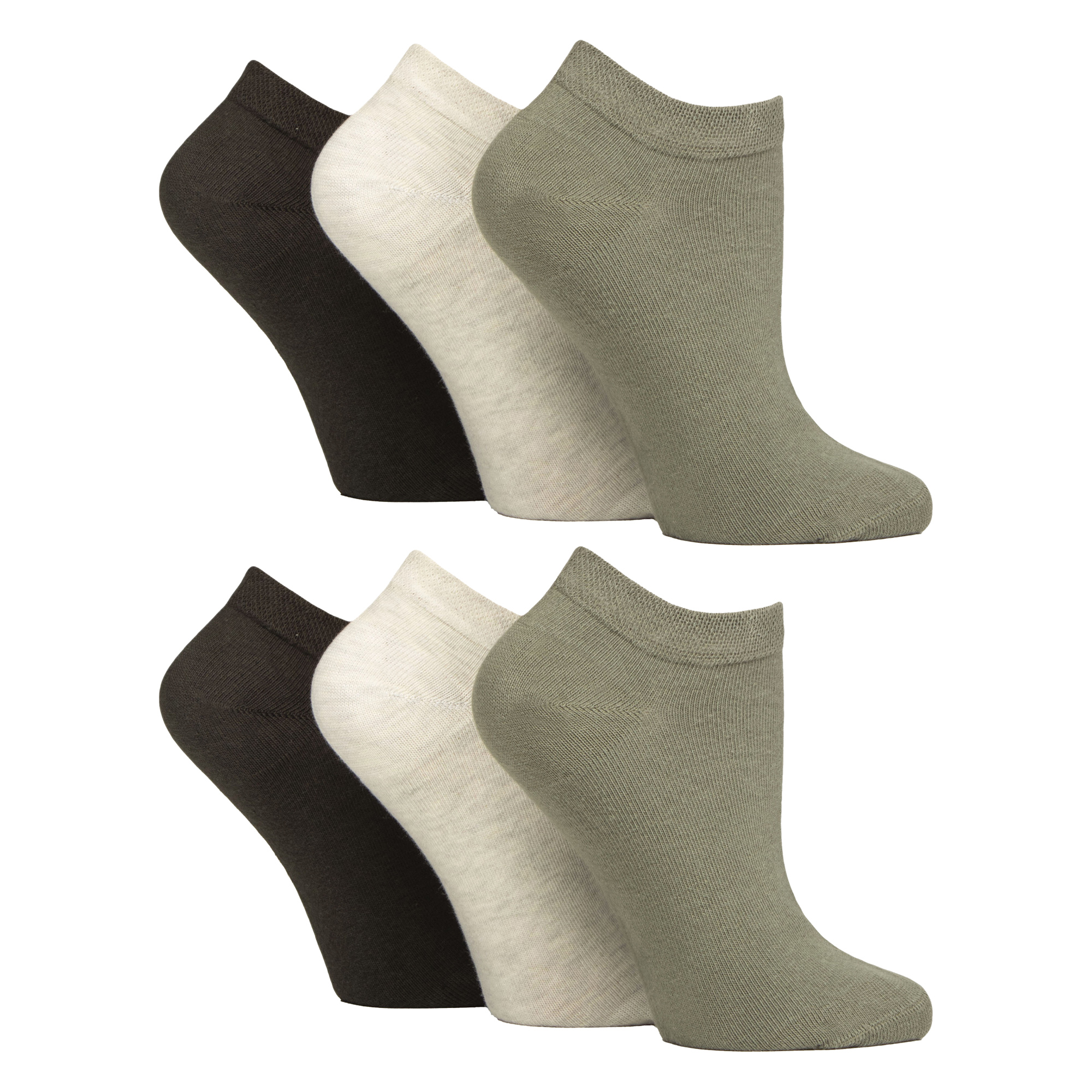 6 Pack Womens Diabetic Trainer Socks | Extra Wide Socks for Swollen Feet