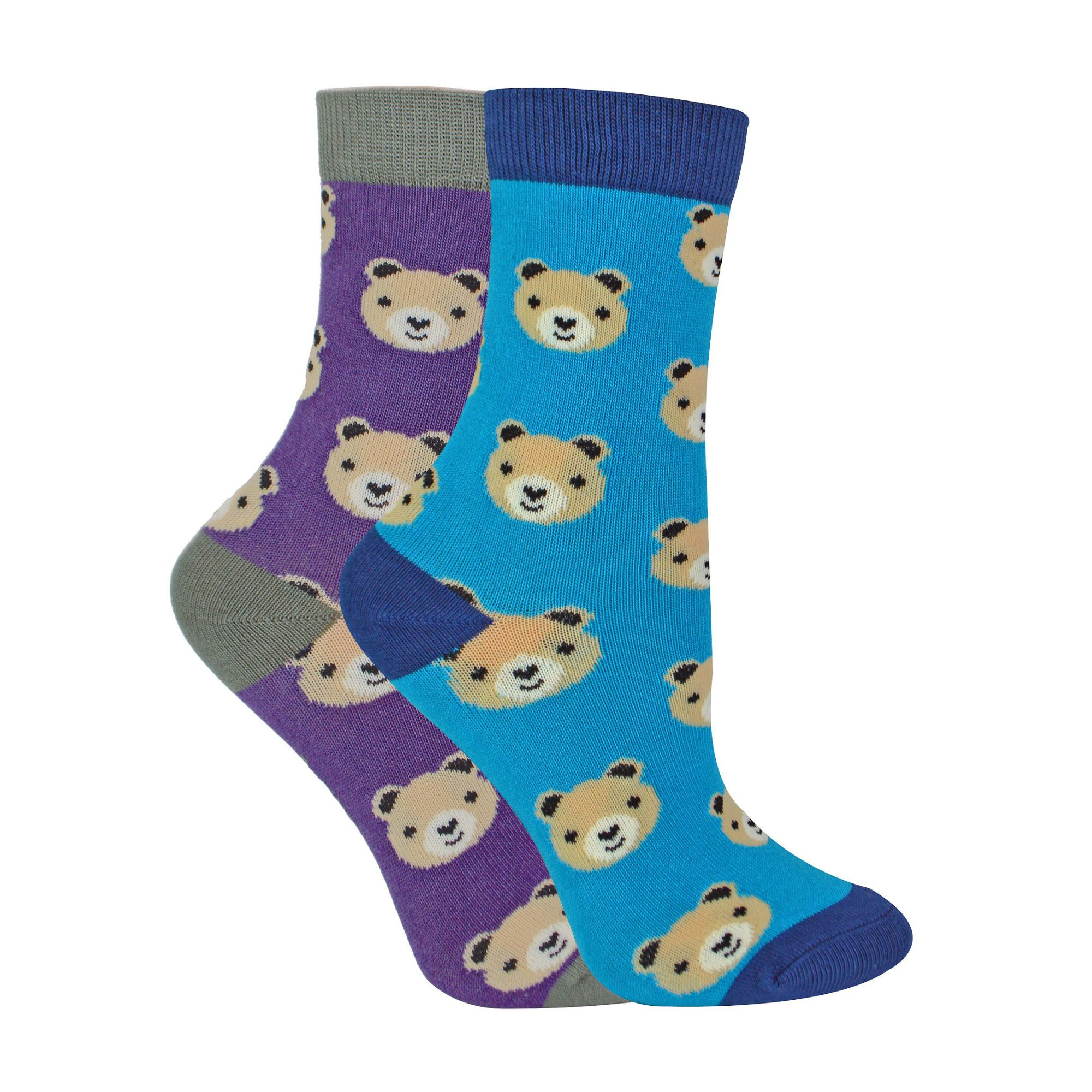 2 Pack Boys Animal Pattern Soft Breathable Bamboo Socks - Picture 38 of 41
