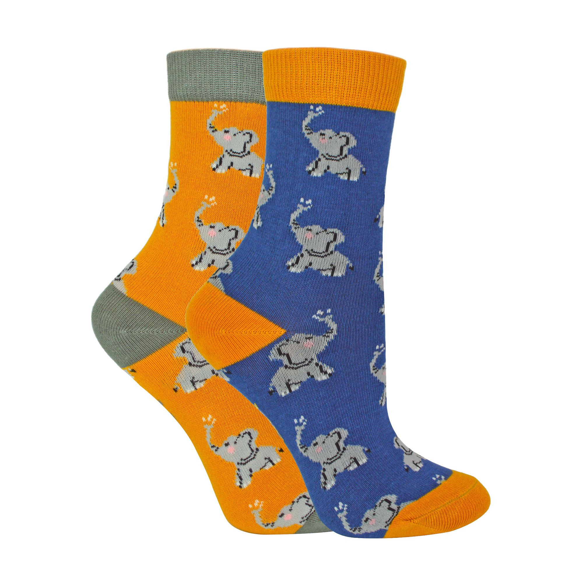 2 Pack Boys Animal Pattern Soft Breathable Bamboo Socks - Picture 30 of 41