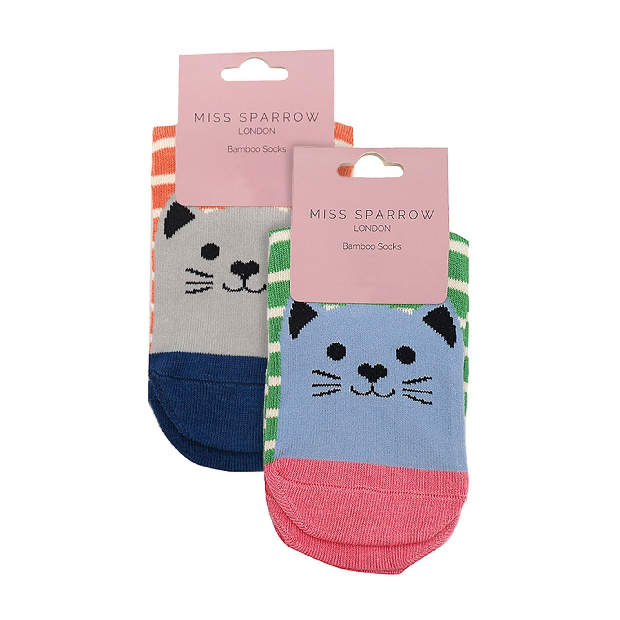 2 Pack Girls Animal Pattern Soft Breathable Bamboo Socks - Picture 27 of 45