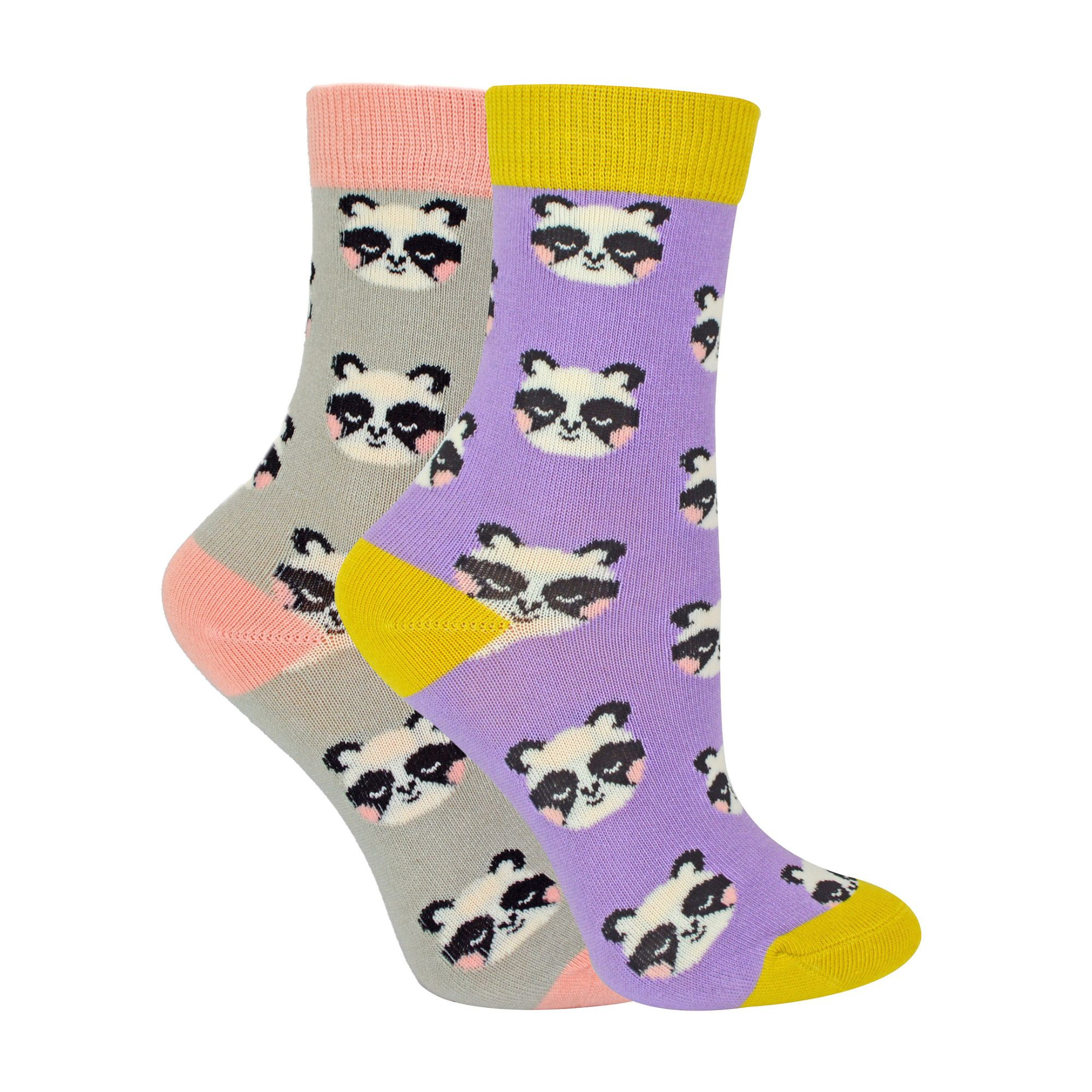 2 Pack Girls Animal Pattern Soft Breathable Bamboo Socks - Picture 22 of 45