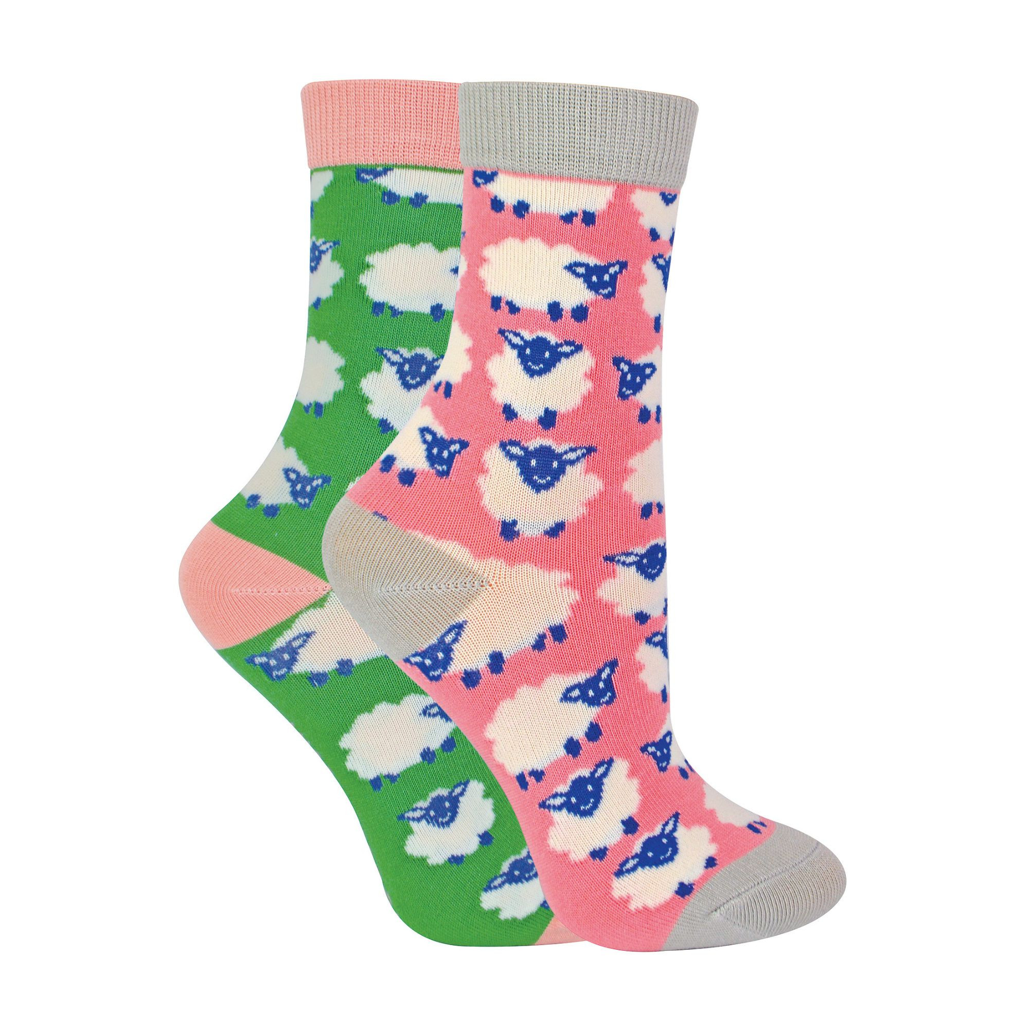2 Pack Girls Animal Pattern Soft Breathable Bamboo Socks - Picture 10 of 45