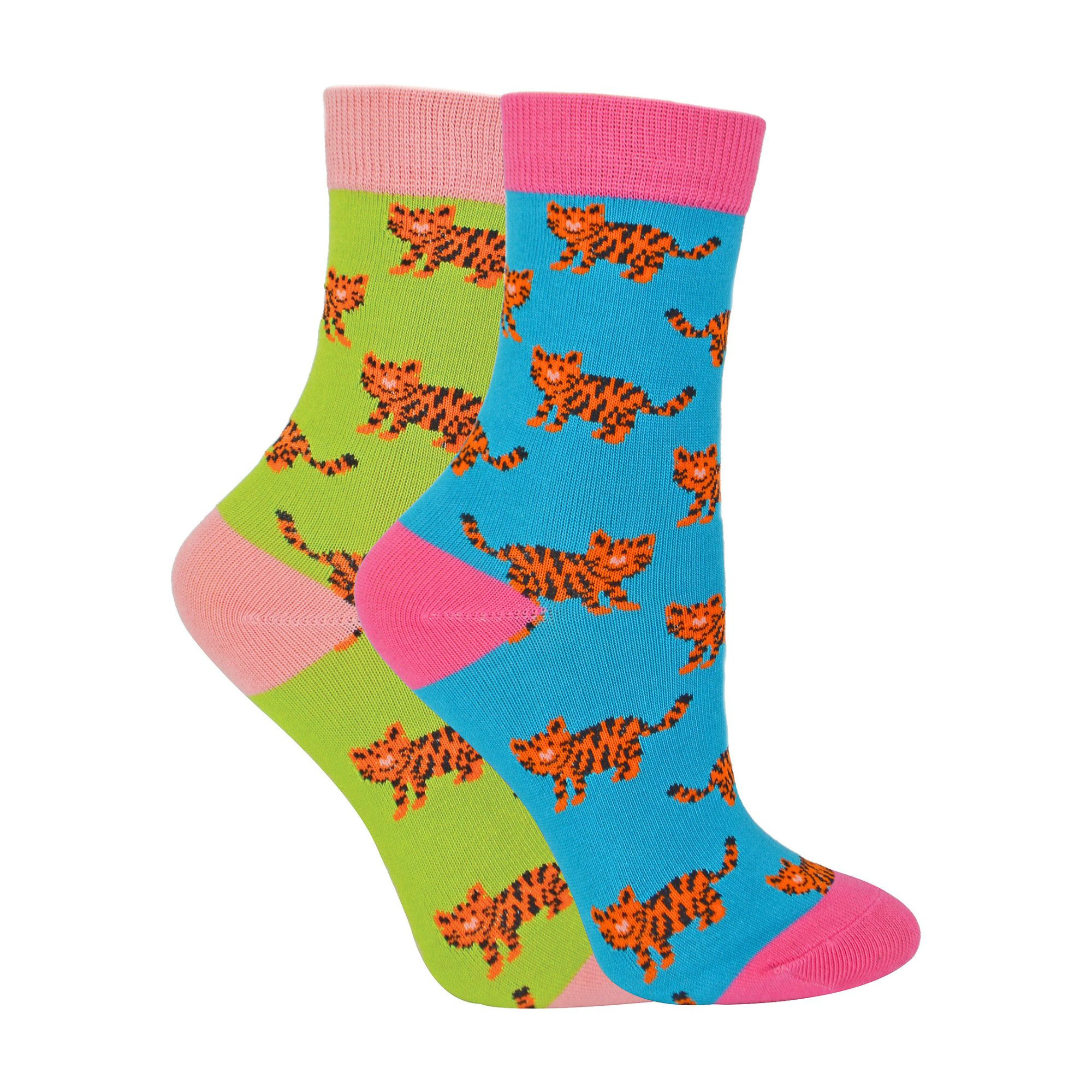 2 Pack Girls Animal Pattern Soft Breathable Bamboo Socks - Picture 6 of 45