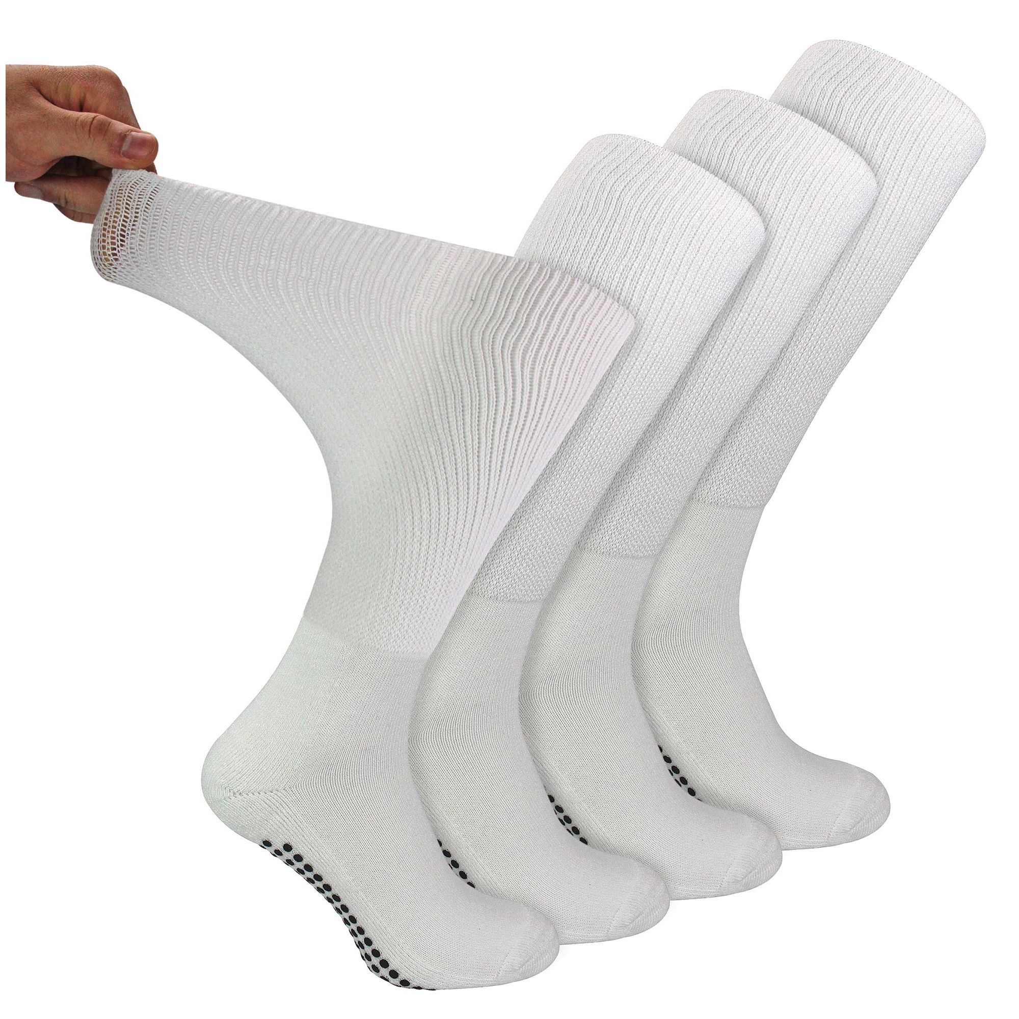 4 Pack Long Diabetic Socks With Grips | Dr.Socks | Knee High Non Slip Socks - Picture 7 of 11