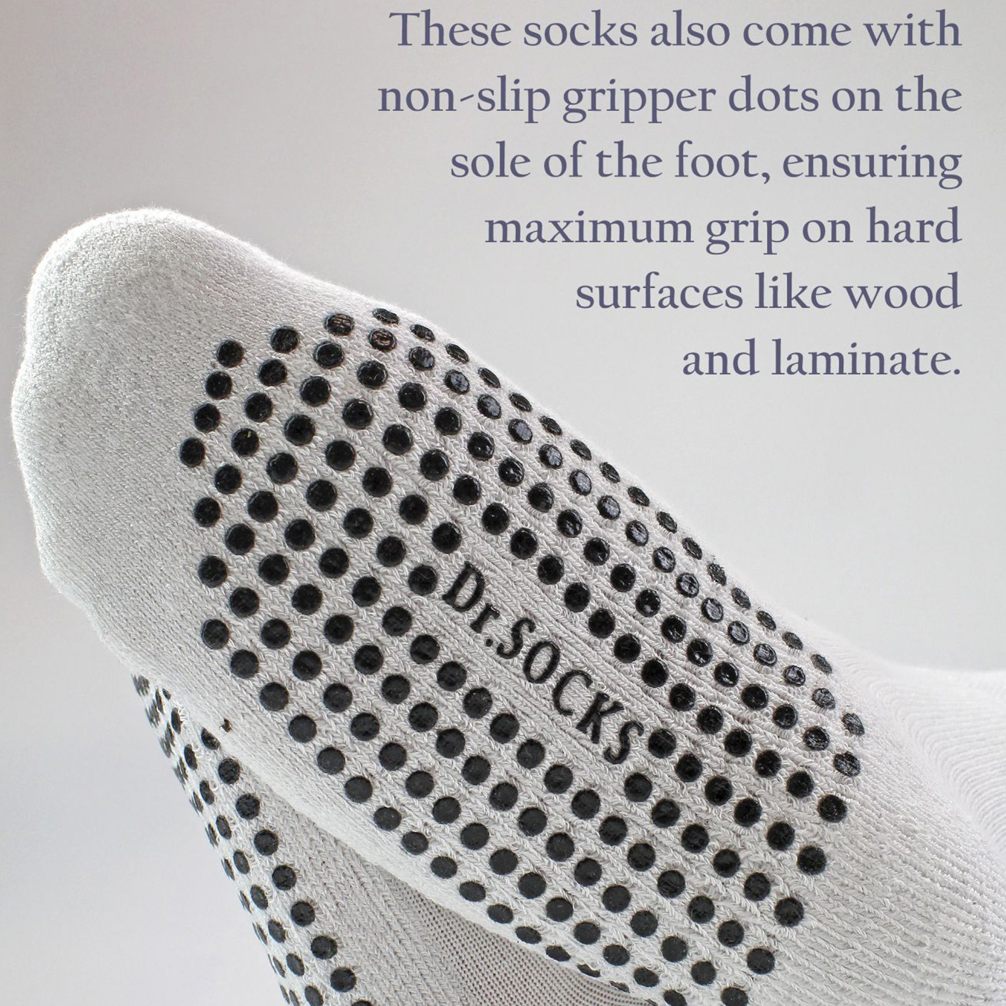 4 Pack Long Diabetic Socks With Grips | Dr.Socks | Knee High Non Slip Socks - Picture 9 of 11