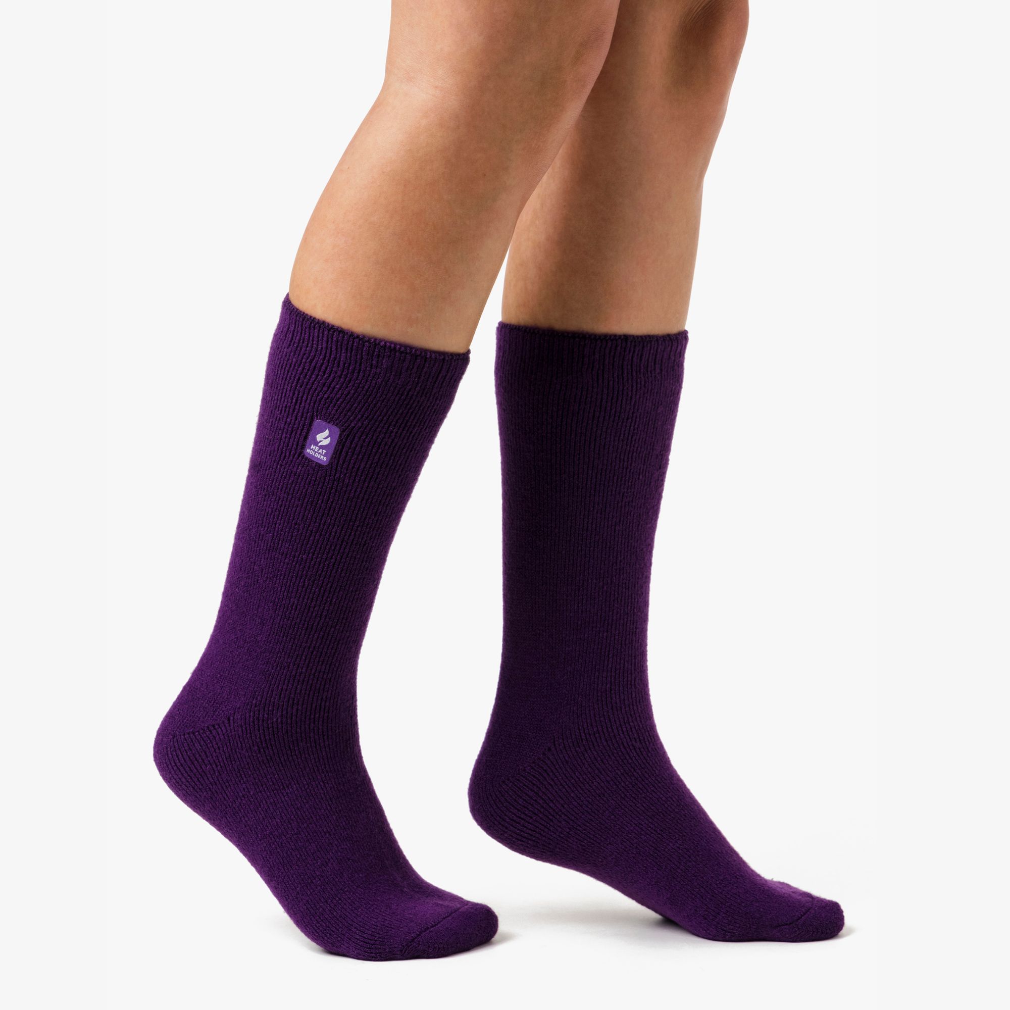 Ladies Lite Thin Winter Plain Colour Thermal Socks
