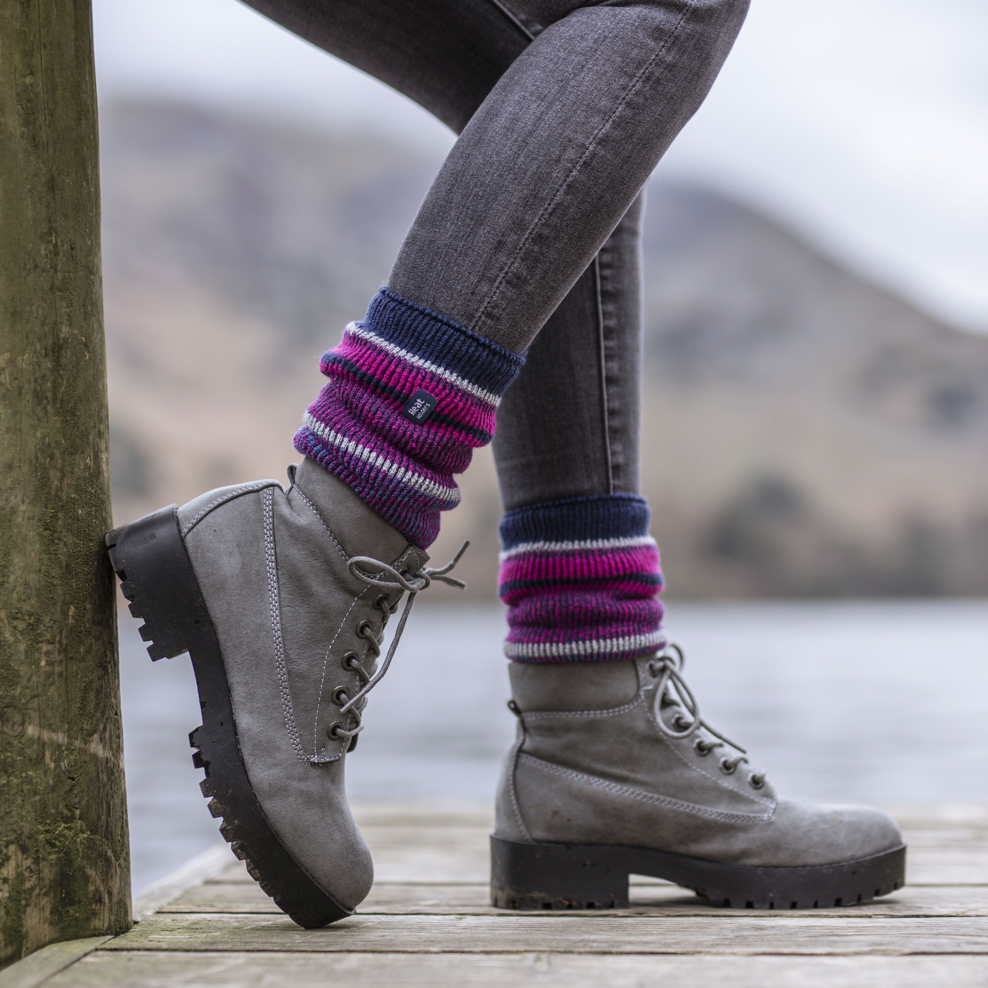 Ladies Thermal Lite Patterned Socks