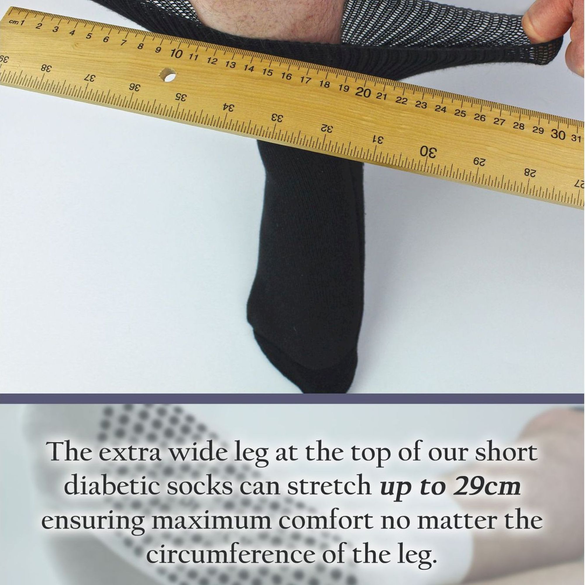 4 Pack Non Slip Diabetic Ankle Socks | Dr.Socks | Wide Bamboo Socks With Grips - Picture 6 of 11