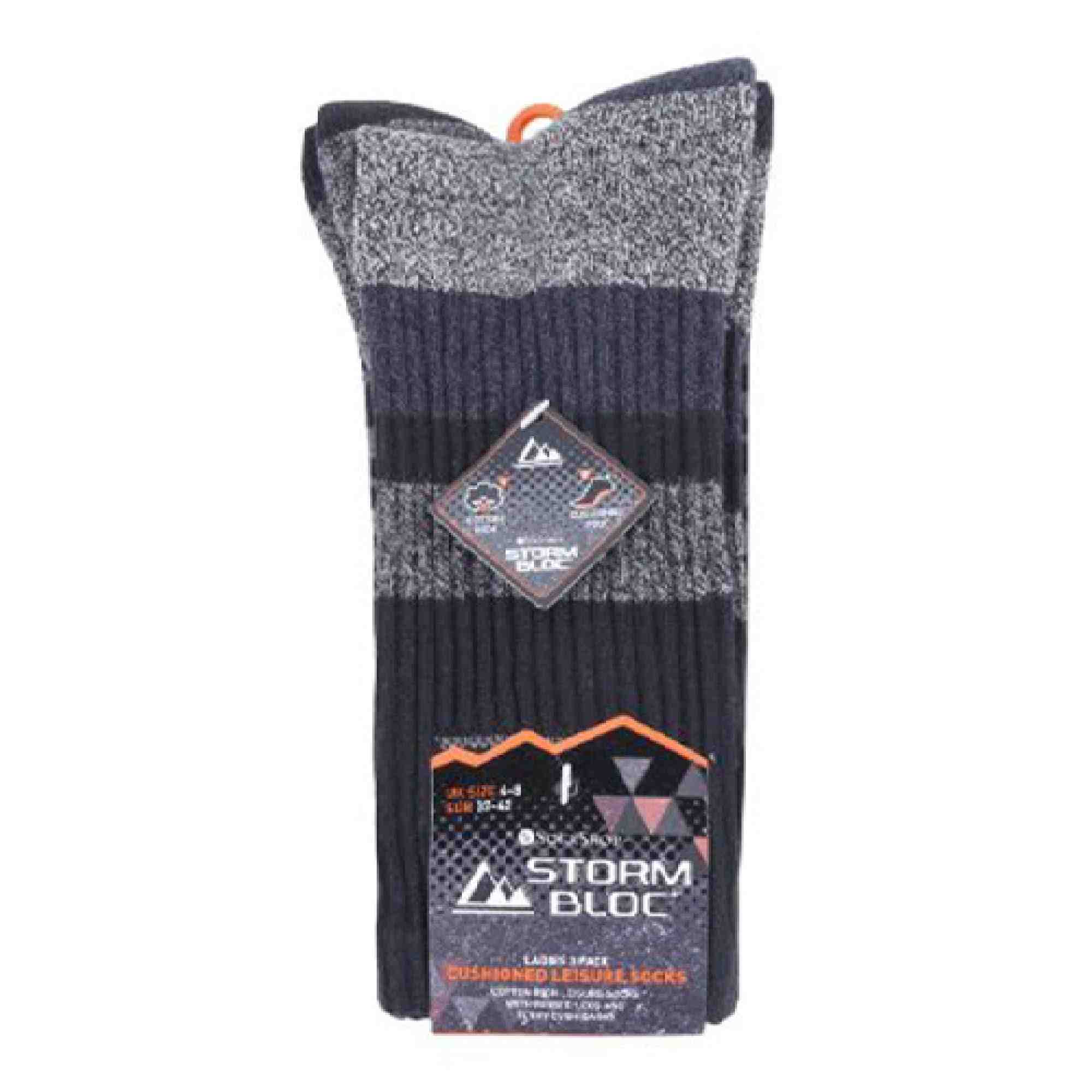 Storm Bloc Lot De 3 Paires Chaussettes Randonnée Femme Coton Riche – Confort Été, Semelle Renforcée, Tailles 37-42
