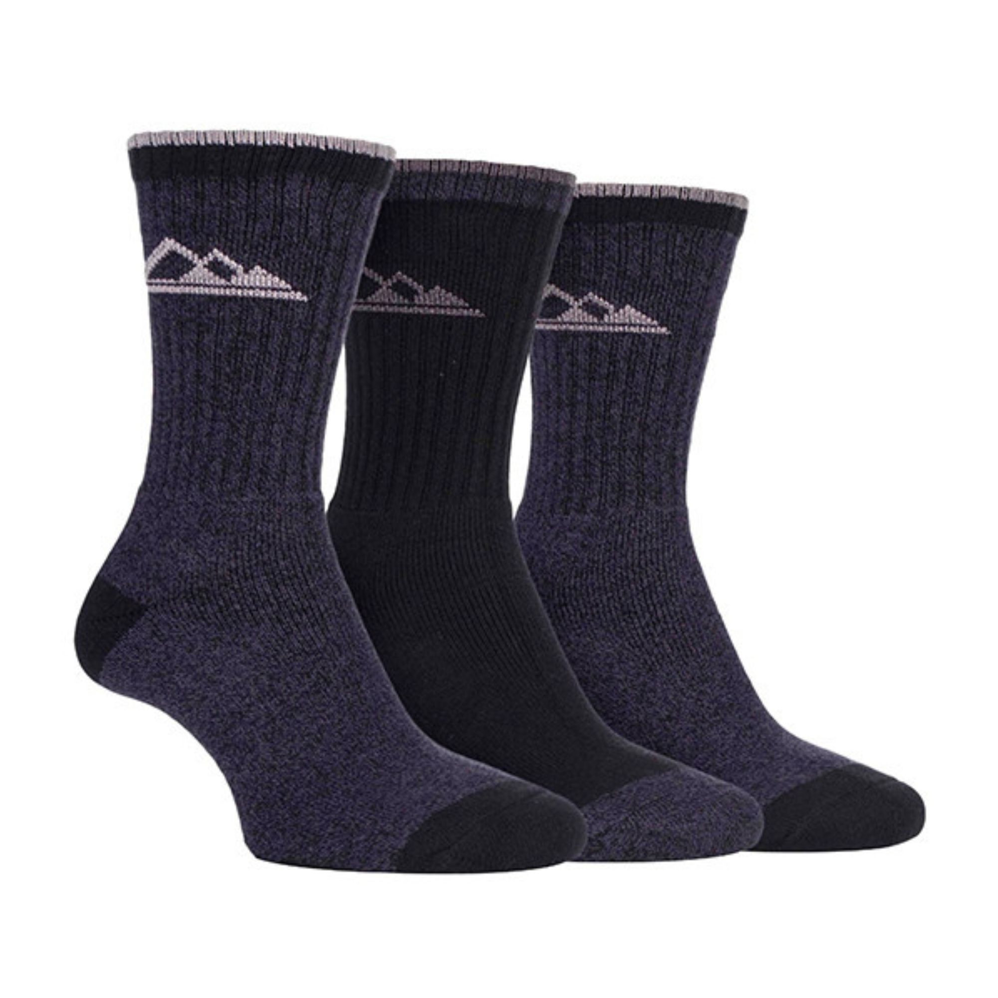 Storm Bloc - 3 Paires Femme Coton Outdoor Randonnée Chaussettes pour Marcher - Picture 2 of 16