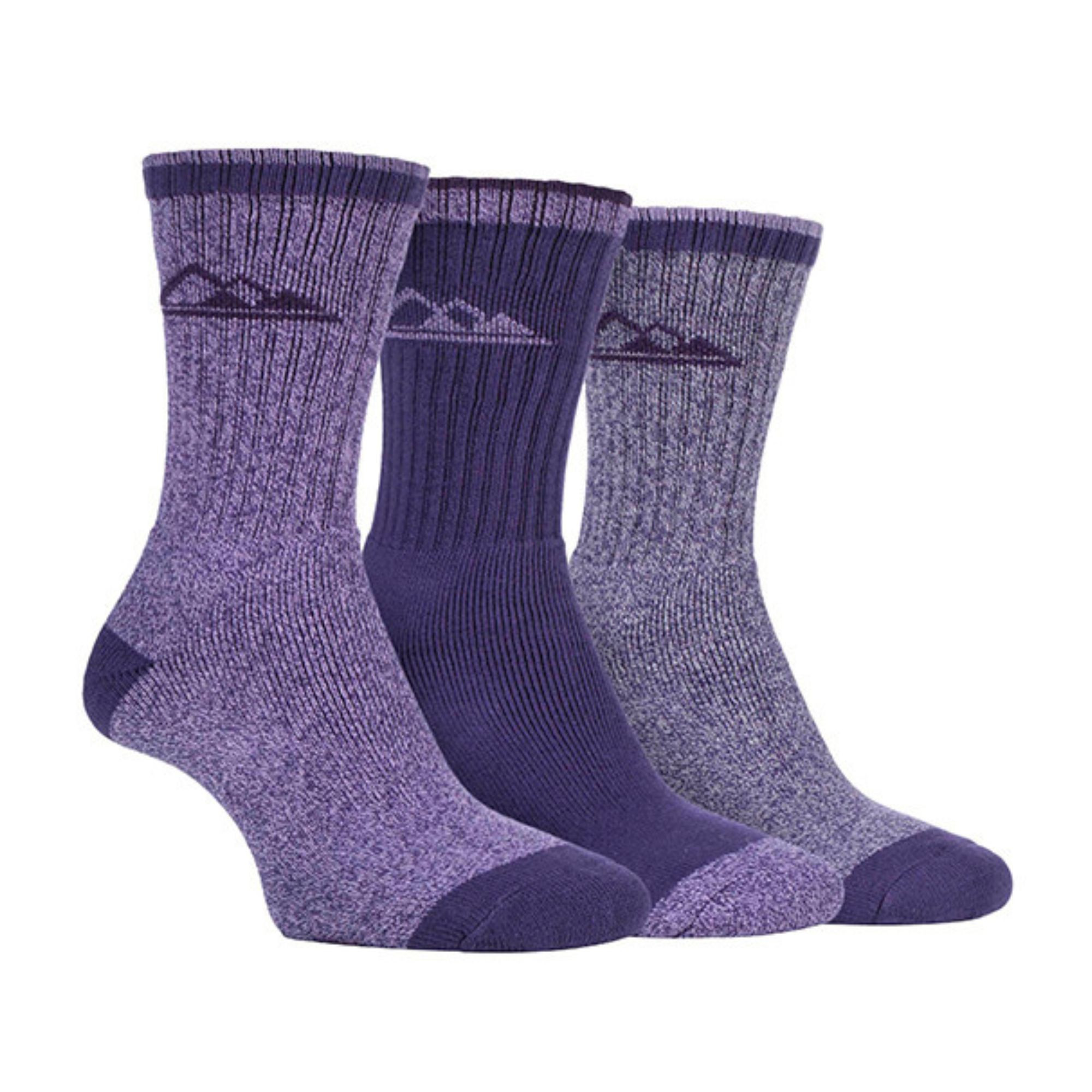 Storm Bloc - 3 Paires Femme Coton Outdoor Randonnée Chaussettes pour Marcher - Picture 12 of 16