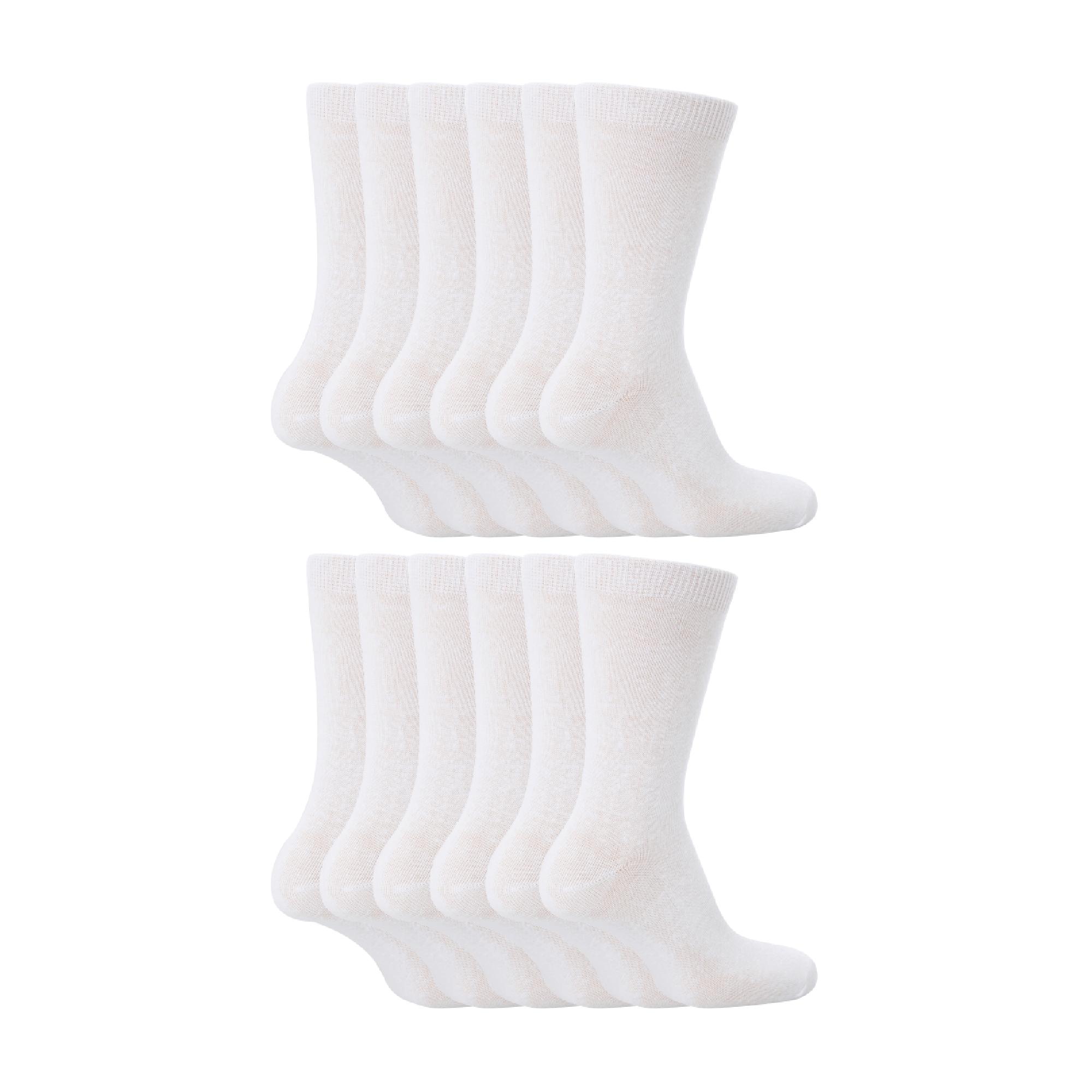 12 Pairs Multipack Kids Plain School Socks | Sock Snob | Cotton Rich Socks - Picture 17 of 21