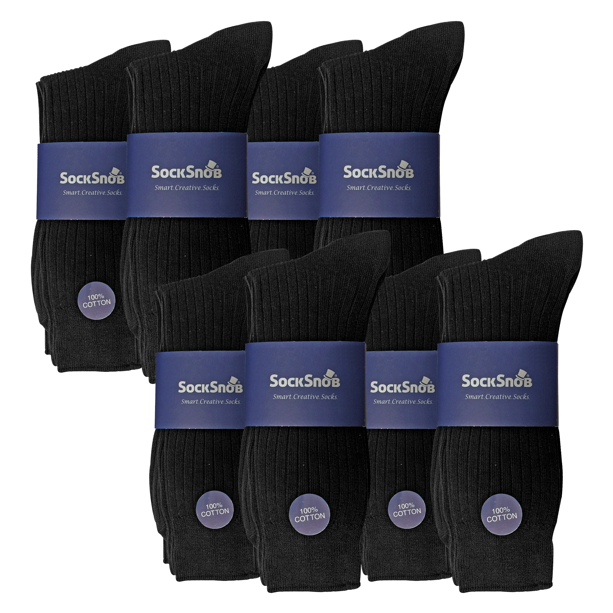 24 Pairs Multipack Mens Ultimate Comfort 100% Cotton Socks - Picture 3 of 16