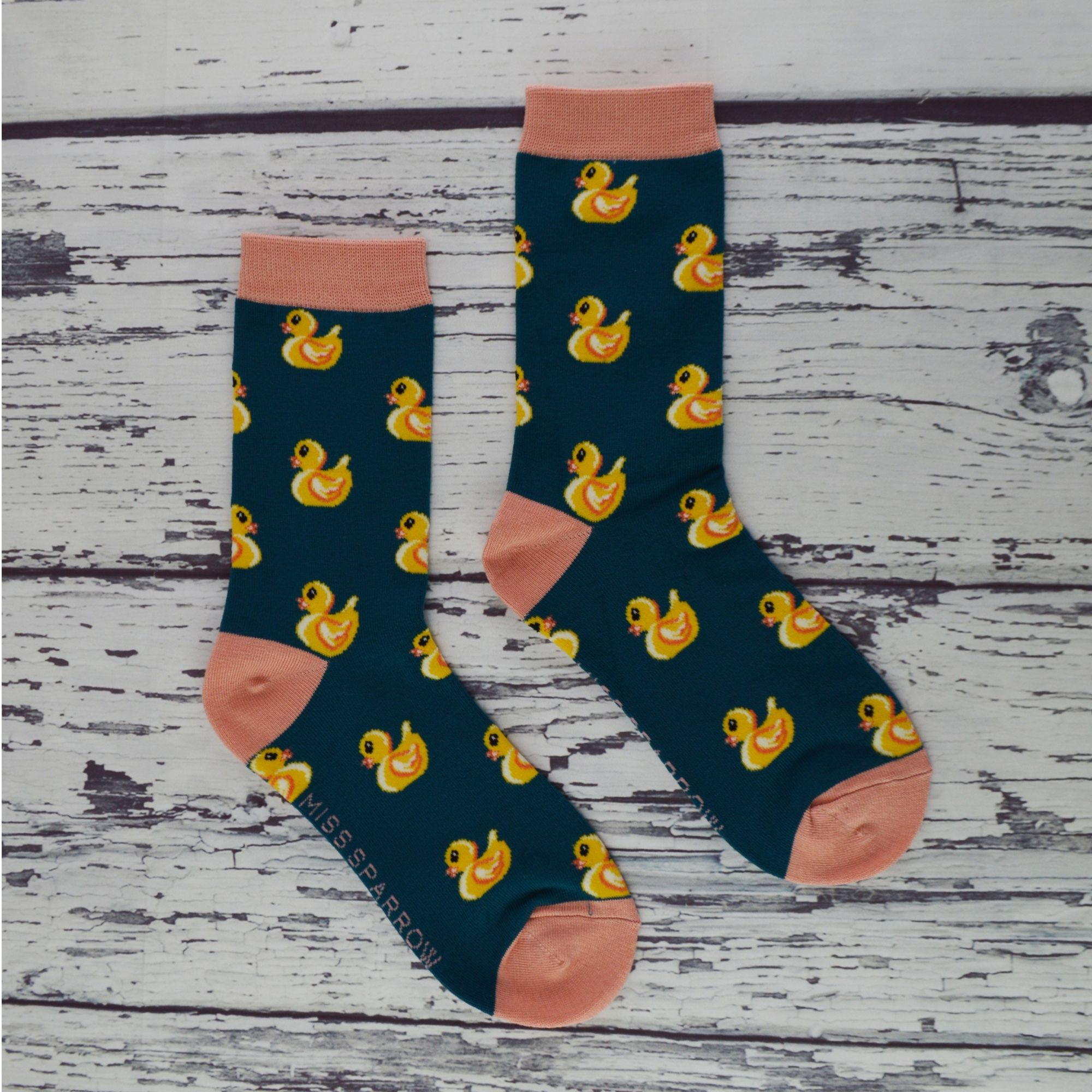 Damen Lustig Socken Enten Muster | Bambus Socken mit Entenmotiv | Miss Sparrow - Picture 6 of 6