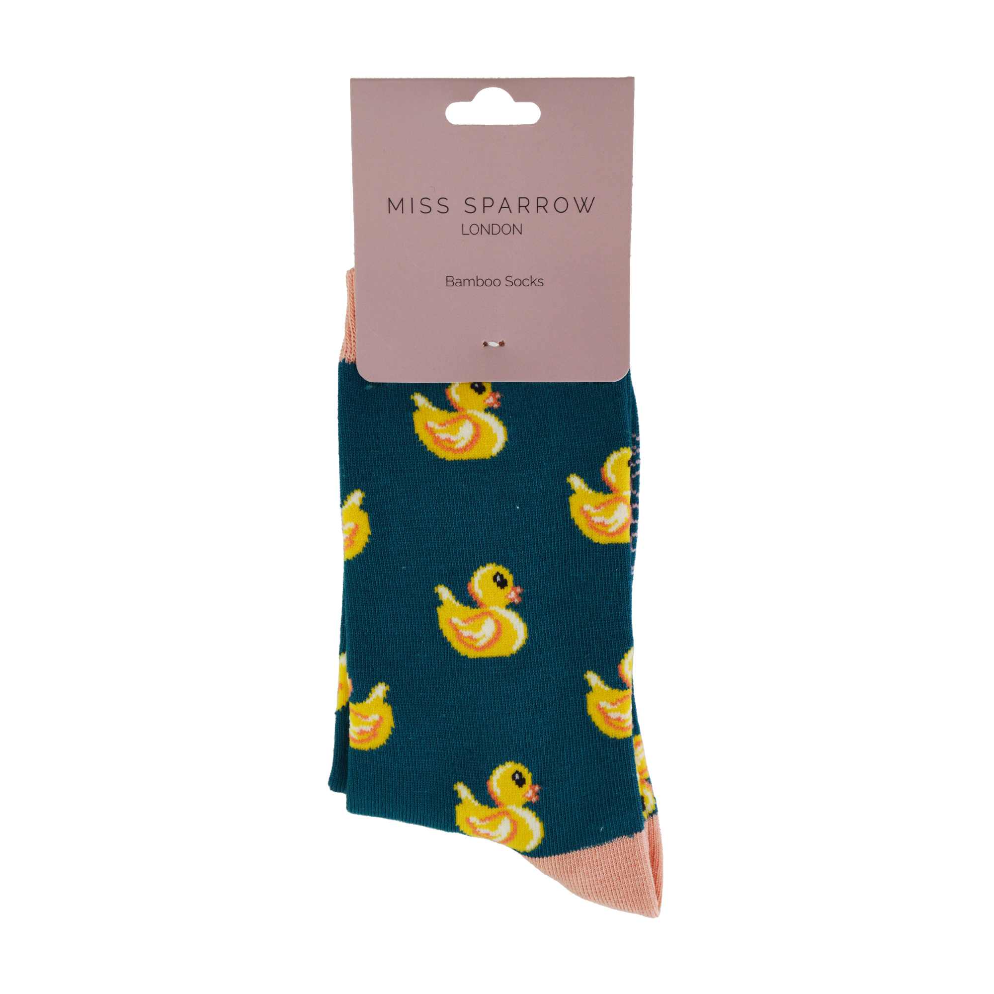 Damen Lustig Socken Enten Muster | Bambus Socken mit Entenmotiv | Miss Sparrow - Picture 3 of 6