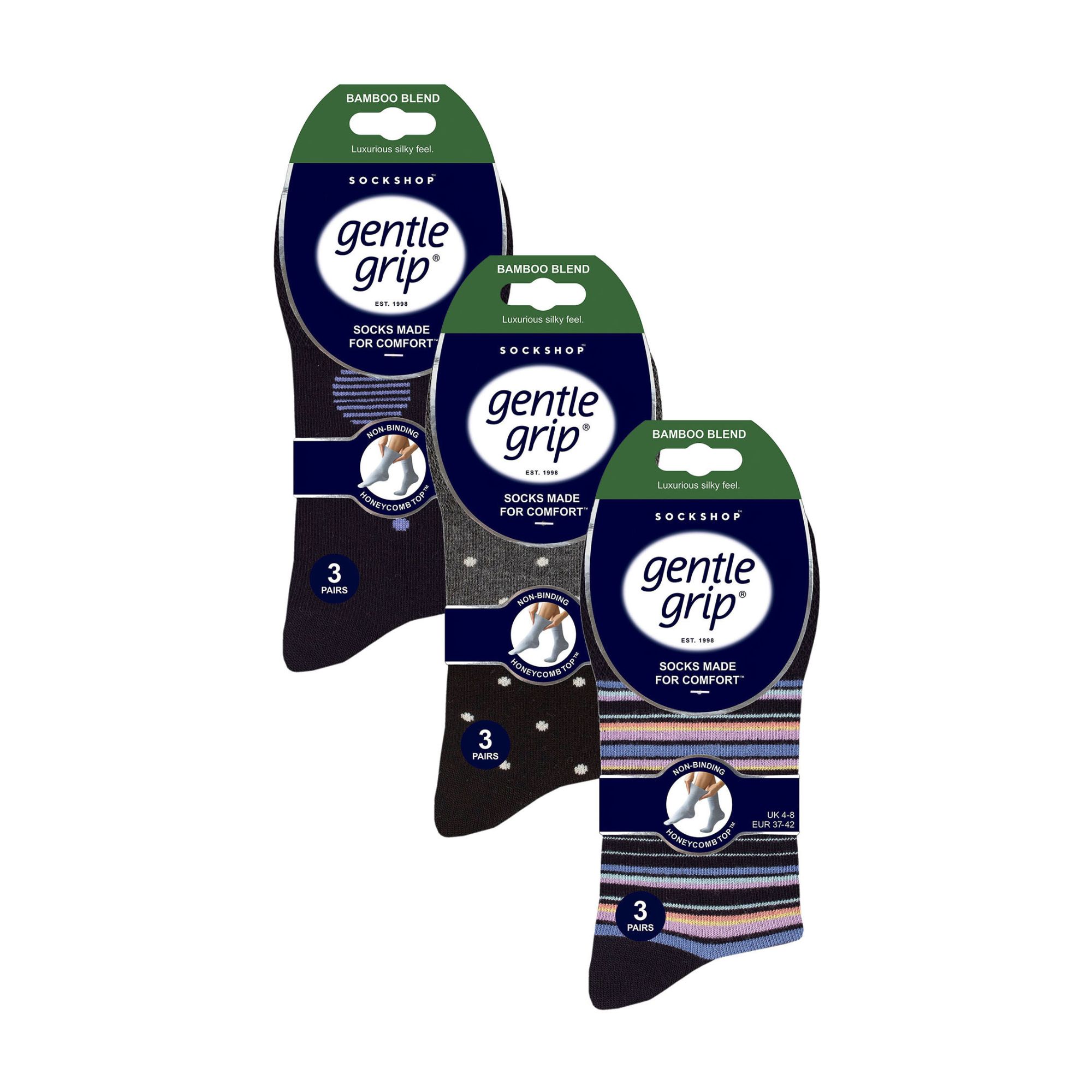 9er Pack Damen Bambus Socken Ohne Gummibund Extra Weit | Gentle Grip - Bild 8 von 31