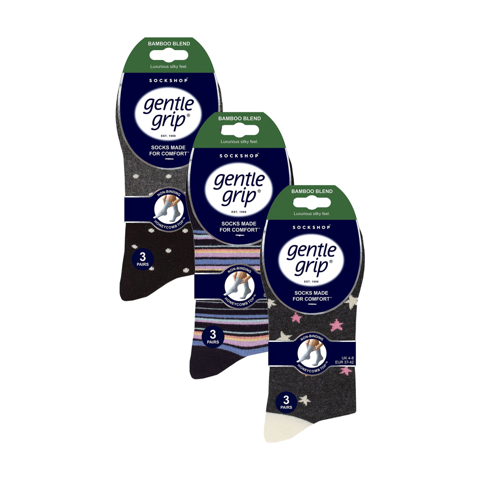 9er Pack Damen Bambus Socken Ohne Gummibund Extra Weit | Gentle Grip - Bild 13 von 31