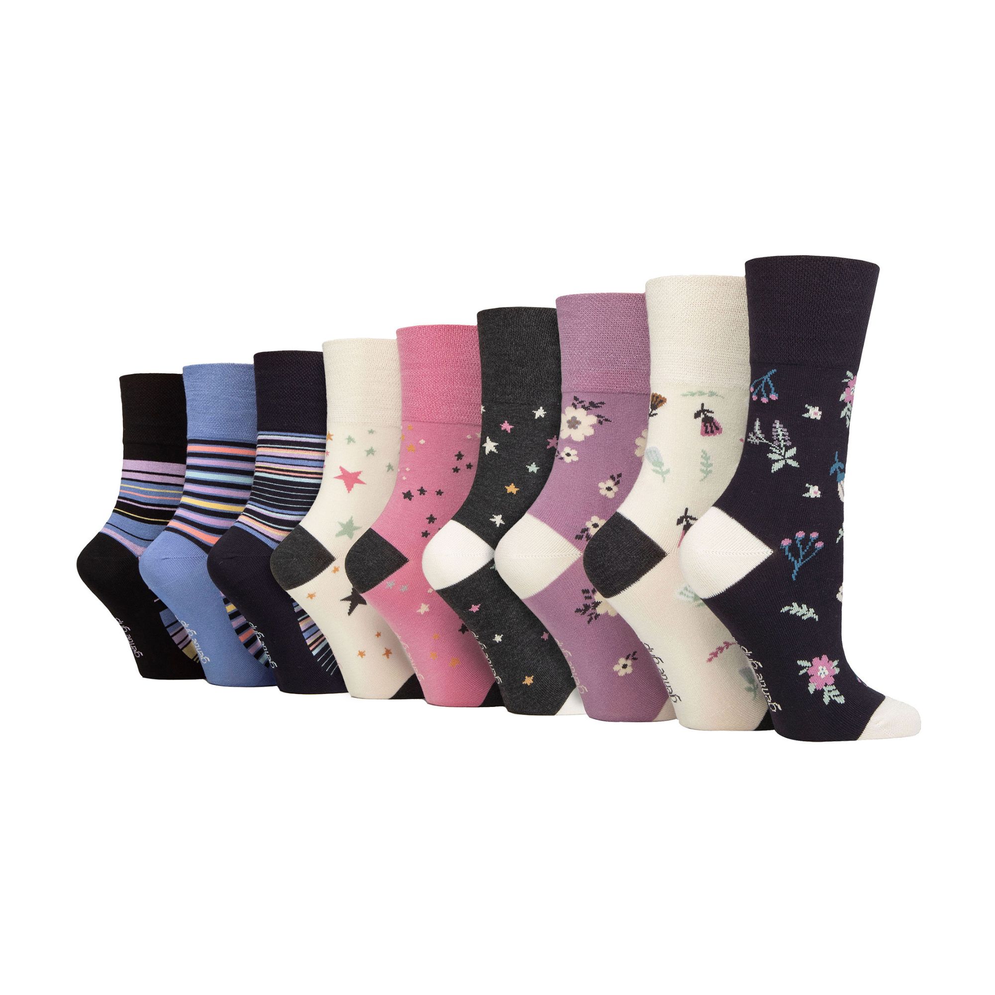 9er Pack Damen Bambus Socken Ohne Gummibund Extra Weit | Gentle Grip - Bild 17 von 31