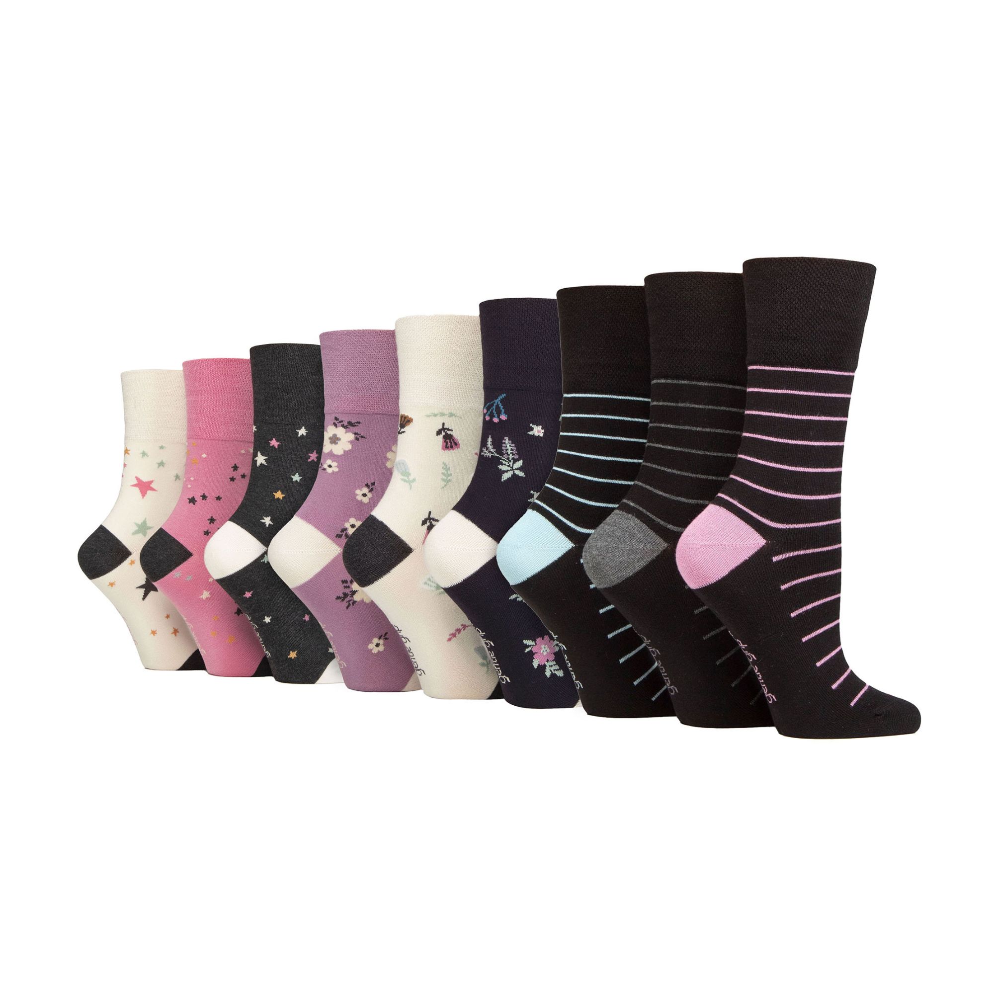 9er Pack Damen Bambus Socken Ohne Gummibund Extra Weit | Gentle Grip - Bild 22 von 31