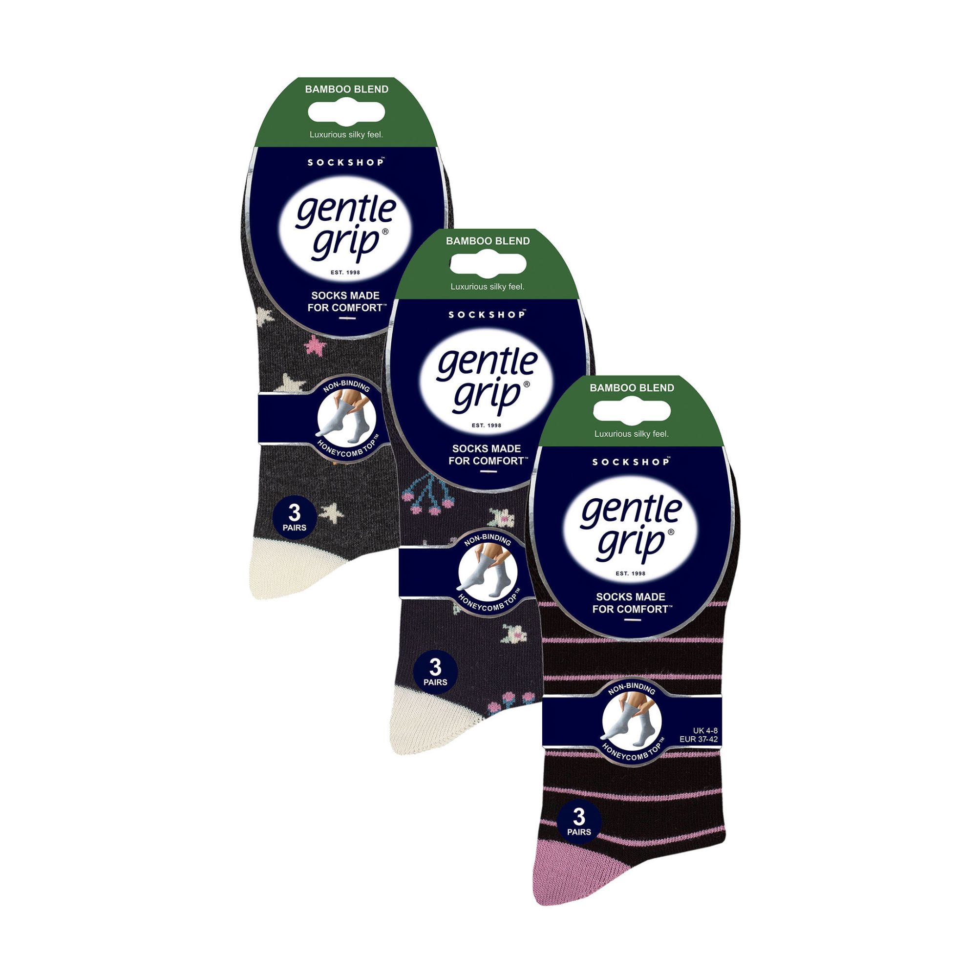 9er Pack Damen Bambus Socken Ohne Gummibund Extra Weit | Gentle Grip - Bild 23 von 31