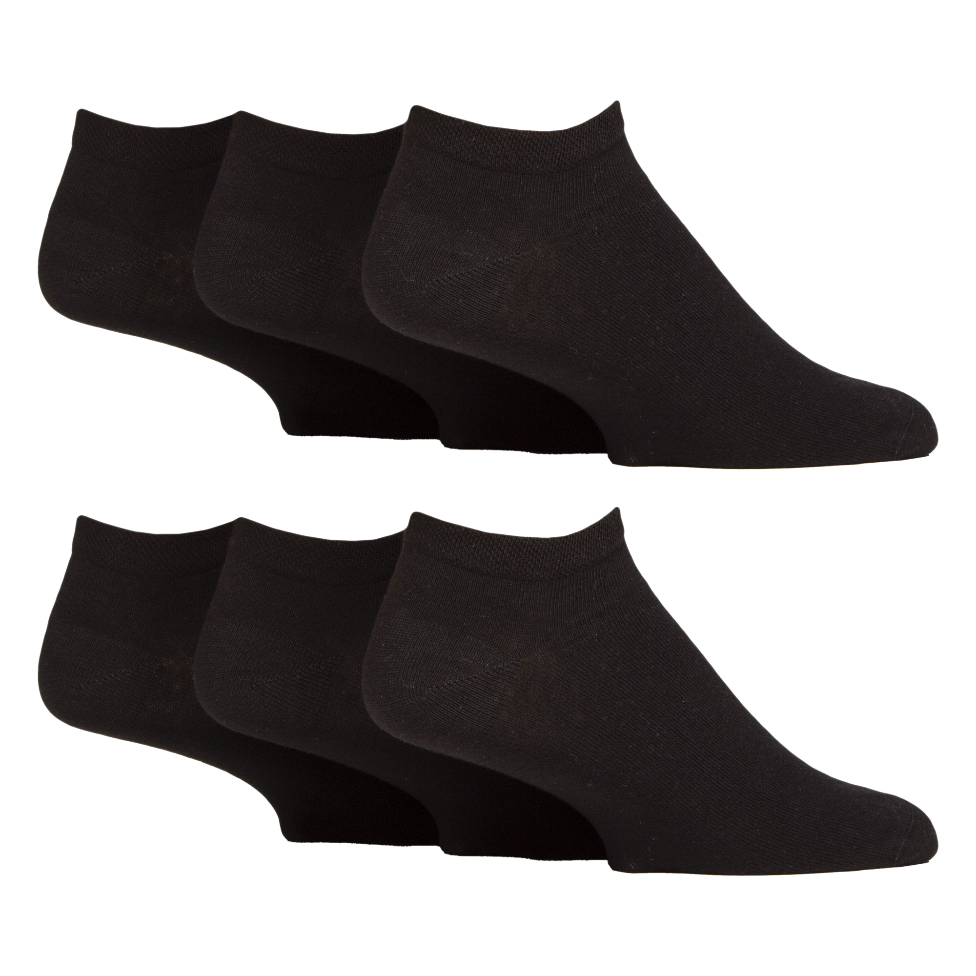 6 Pack Mens Diabetic Trainer Socks | Loose Top Wide Ankle Socks - Foto 2 di 16