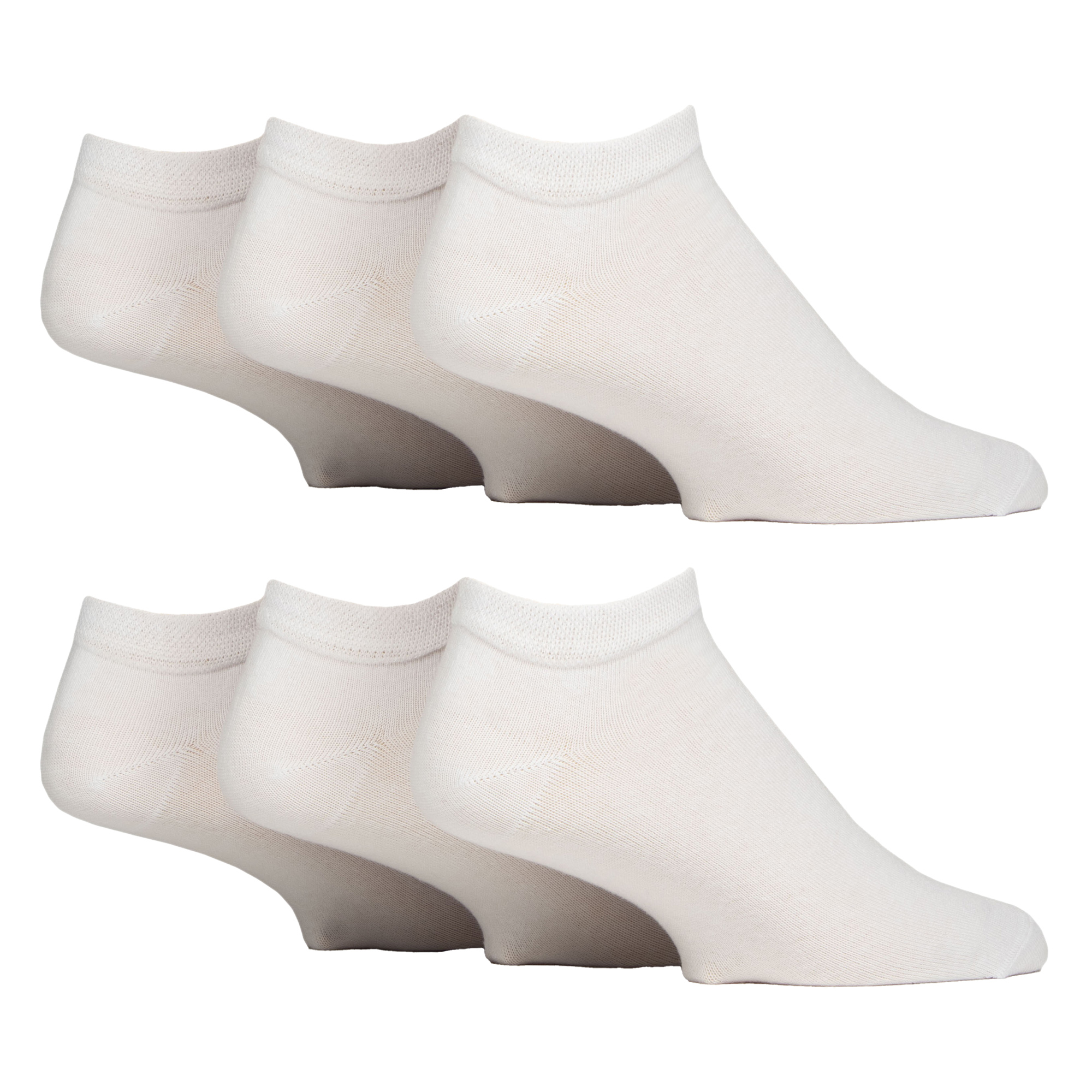 6 Pack Mens Diabetic Trainer Socks | Loose Top Wide Ankle Socks - Foto 5 di 16