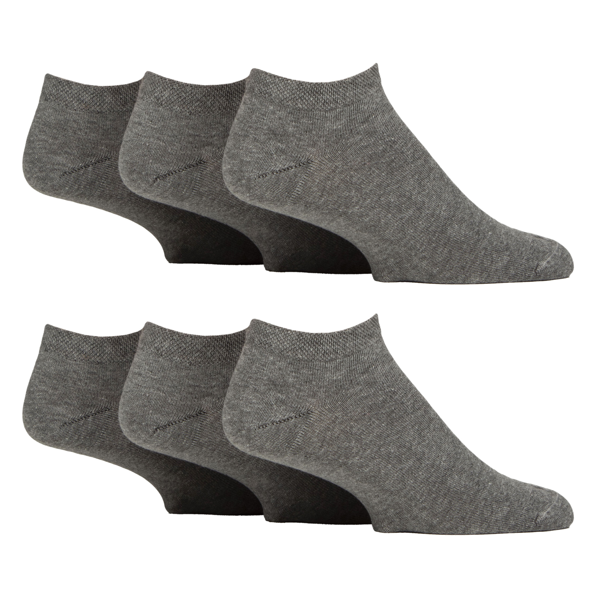 6 Pack Mens Diabetic Trainer Socks | Loose Top Wide Ankle Socks - Foto 8 di 16