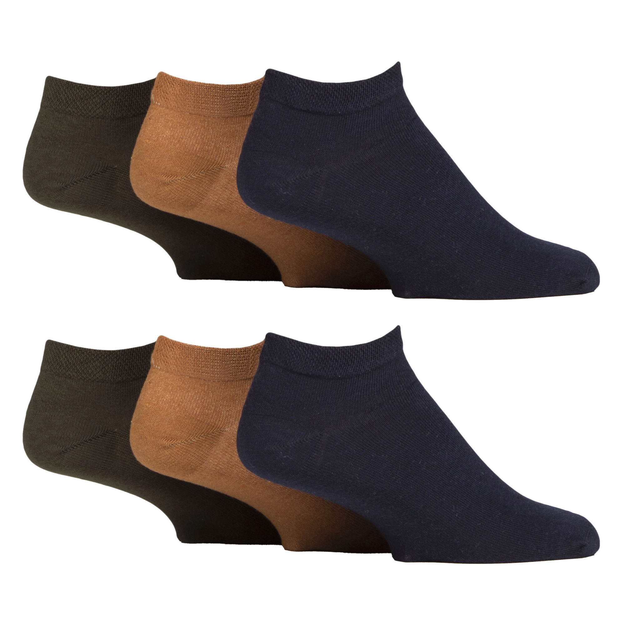 6 Pack Mens Diabetic Trainer Socks | Loose Top Wide Ankle Socks - Foto 11 di 16